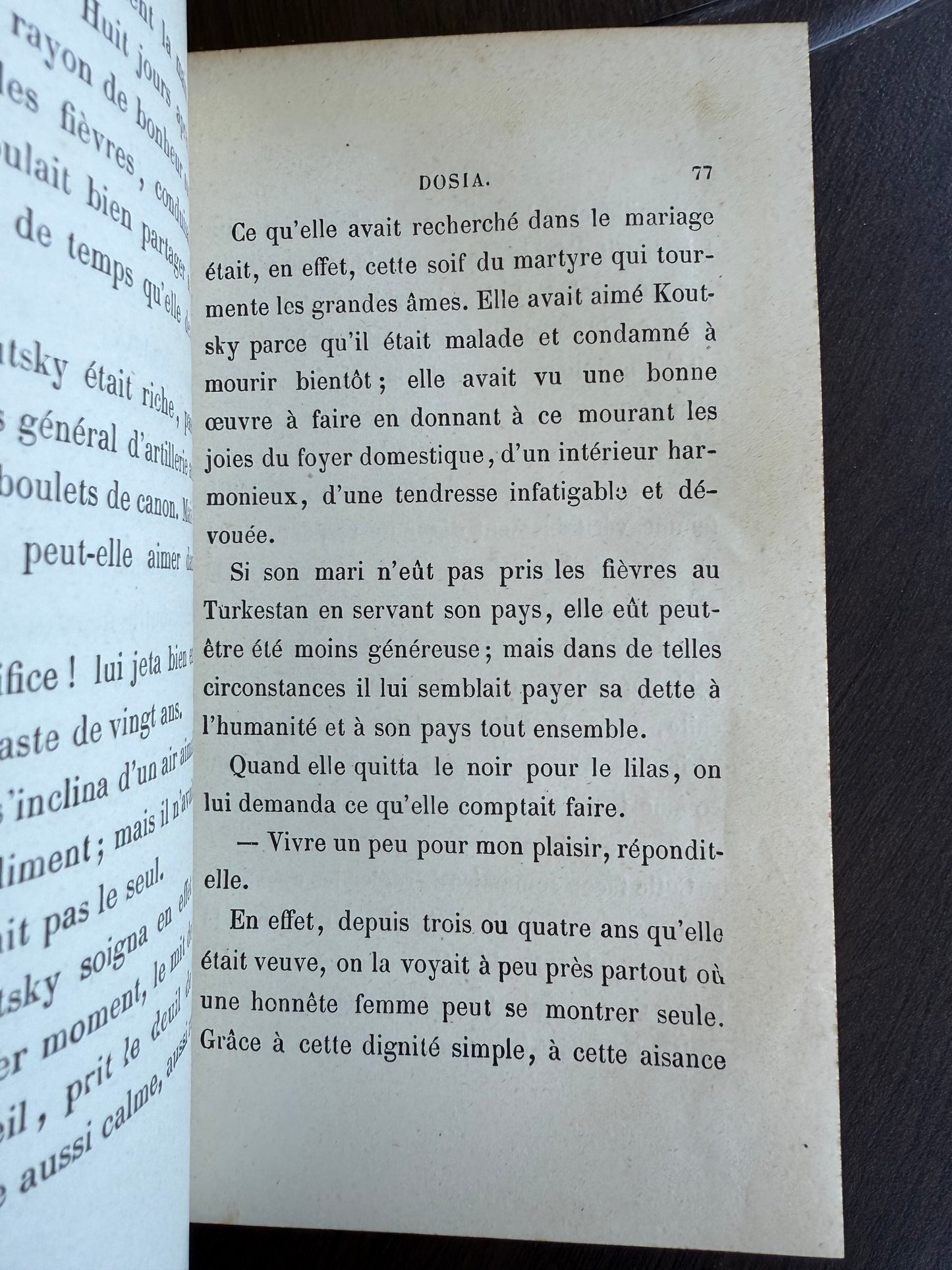 Dosia, Antique French Leather Book
