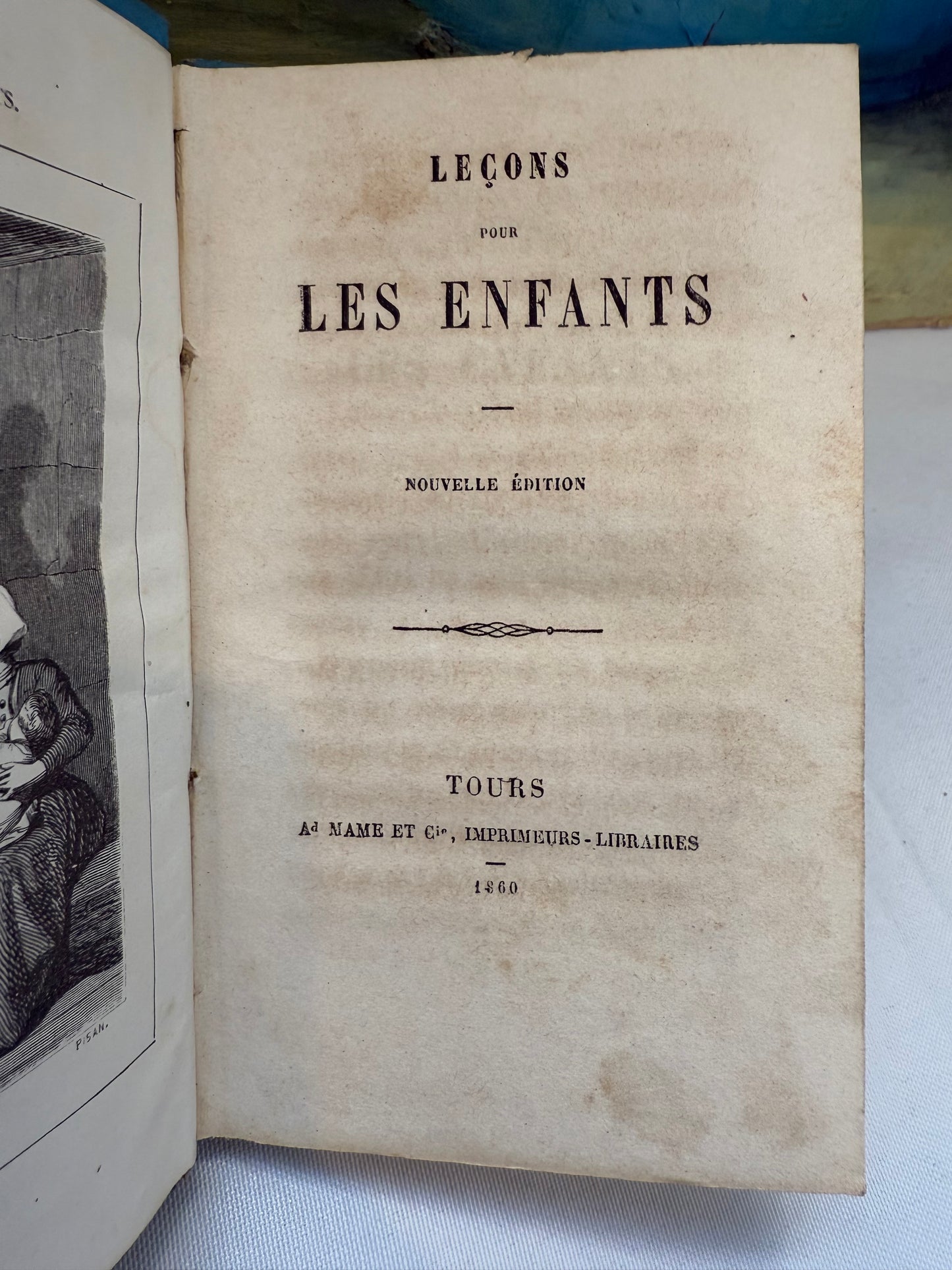 Lessons for Children, French Cartonnage Book