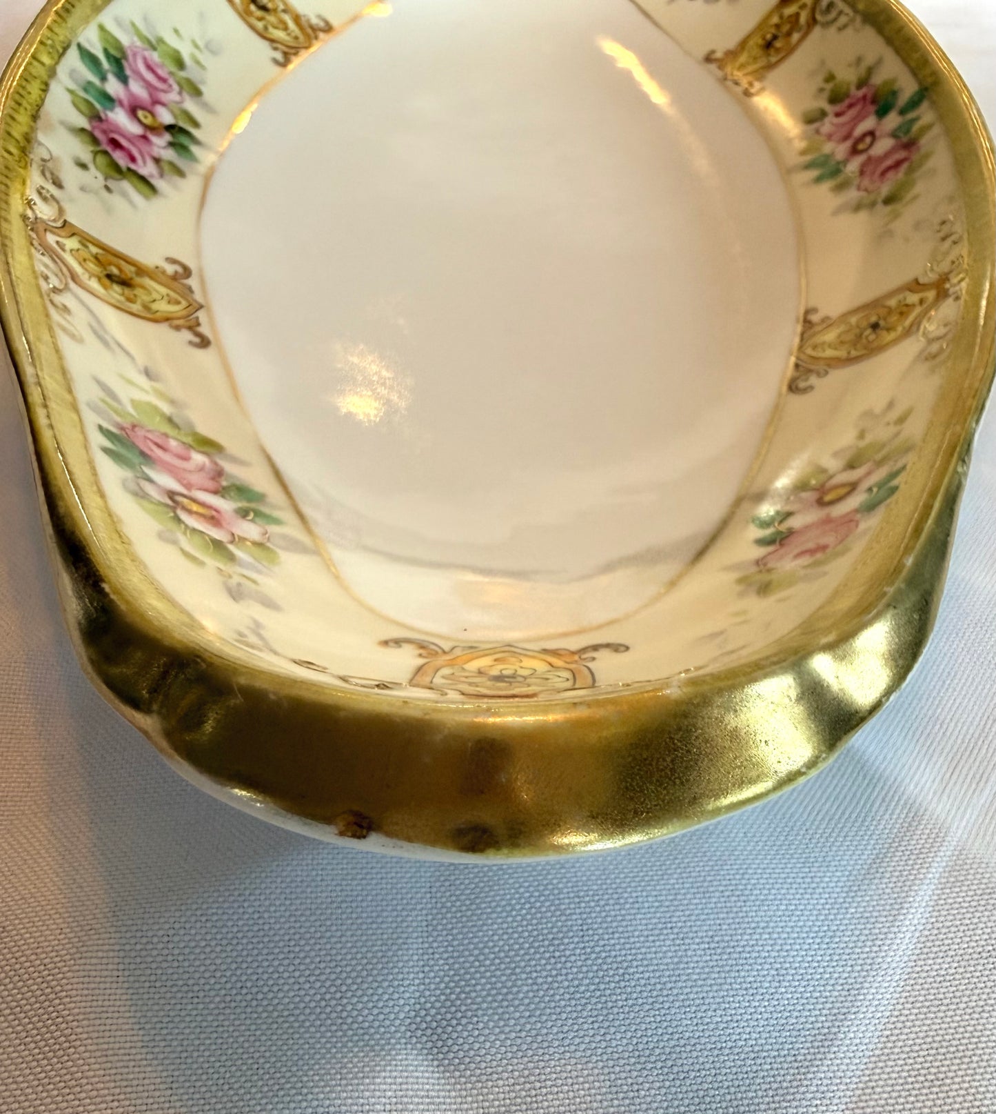 Noritake Serving Dish with Pink Flowers