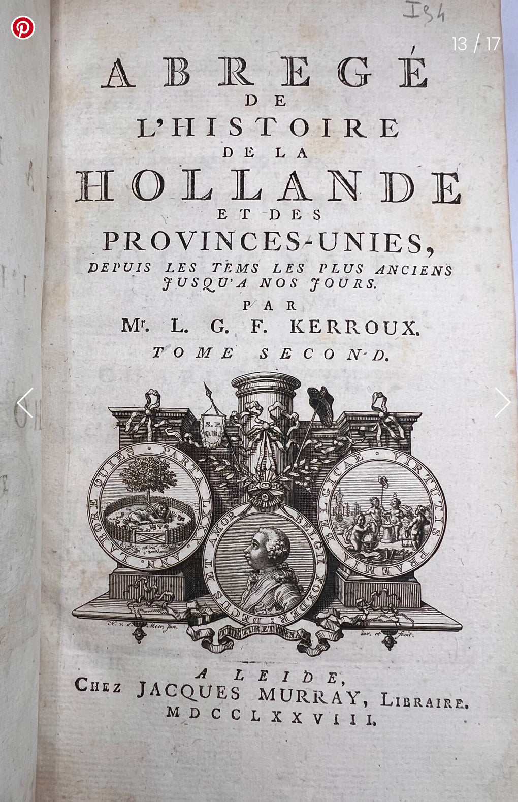 The History of Holland, French, 1788