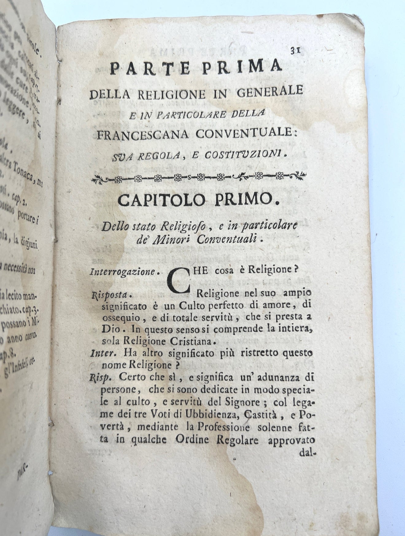 The Rule of Father Saint Francis, 1791, Italian