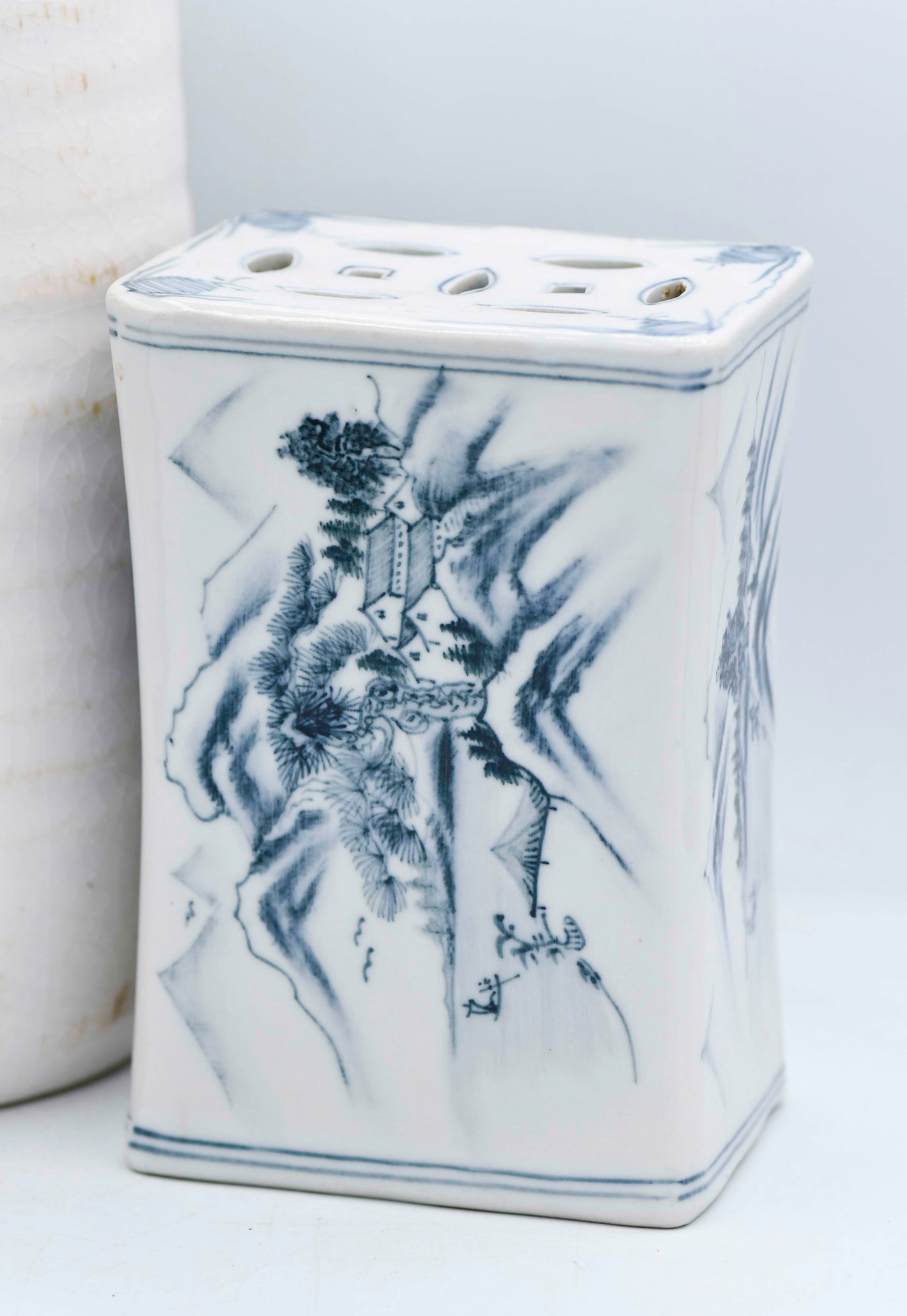 Blue and White Porcelain Pillow, China