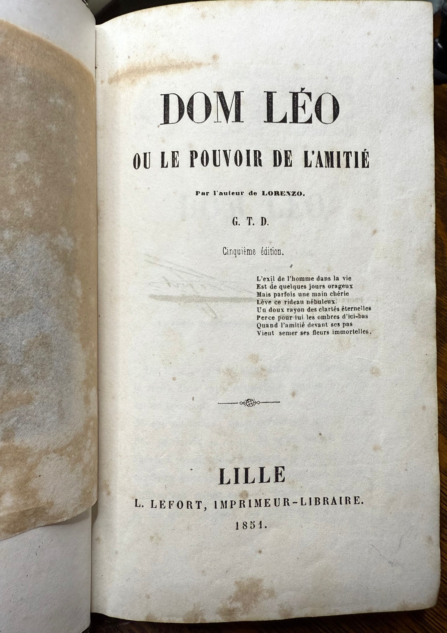 Dom Leo, French Cartonnage Book, 1851