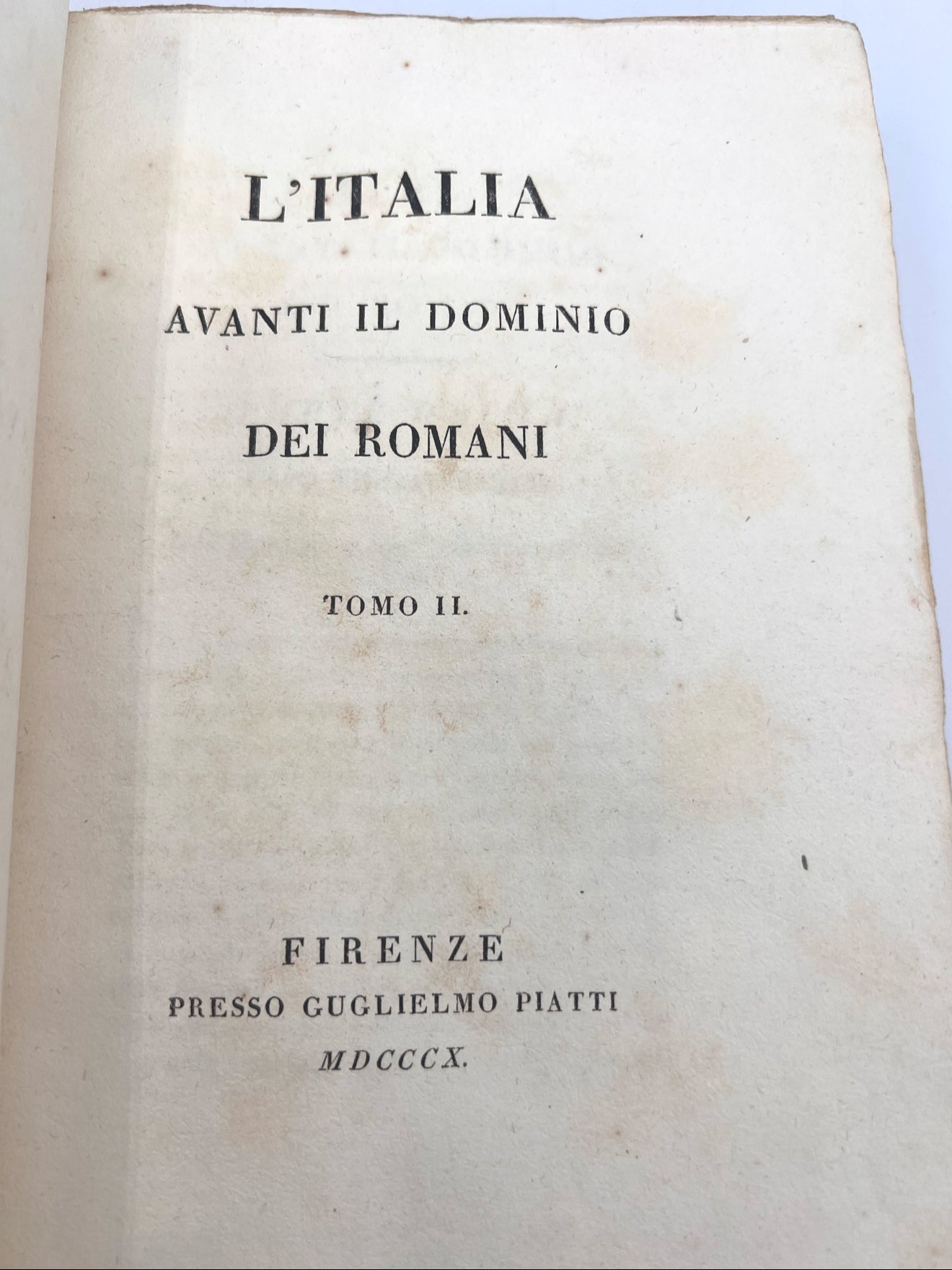 Italy Ahead of Domination of the Romans, Italian