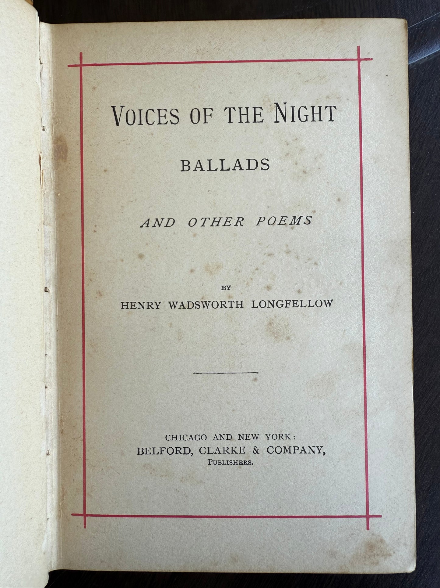 Henry W Longfellow Ballads, Victorian Binding
