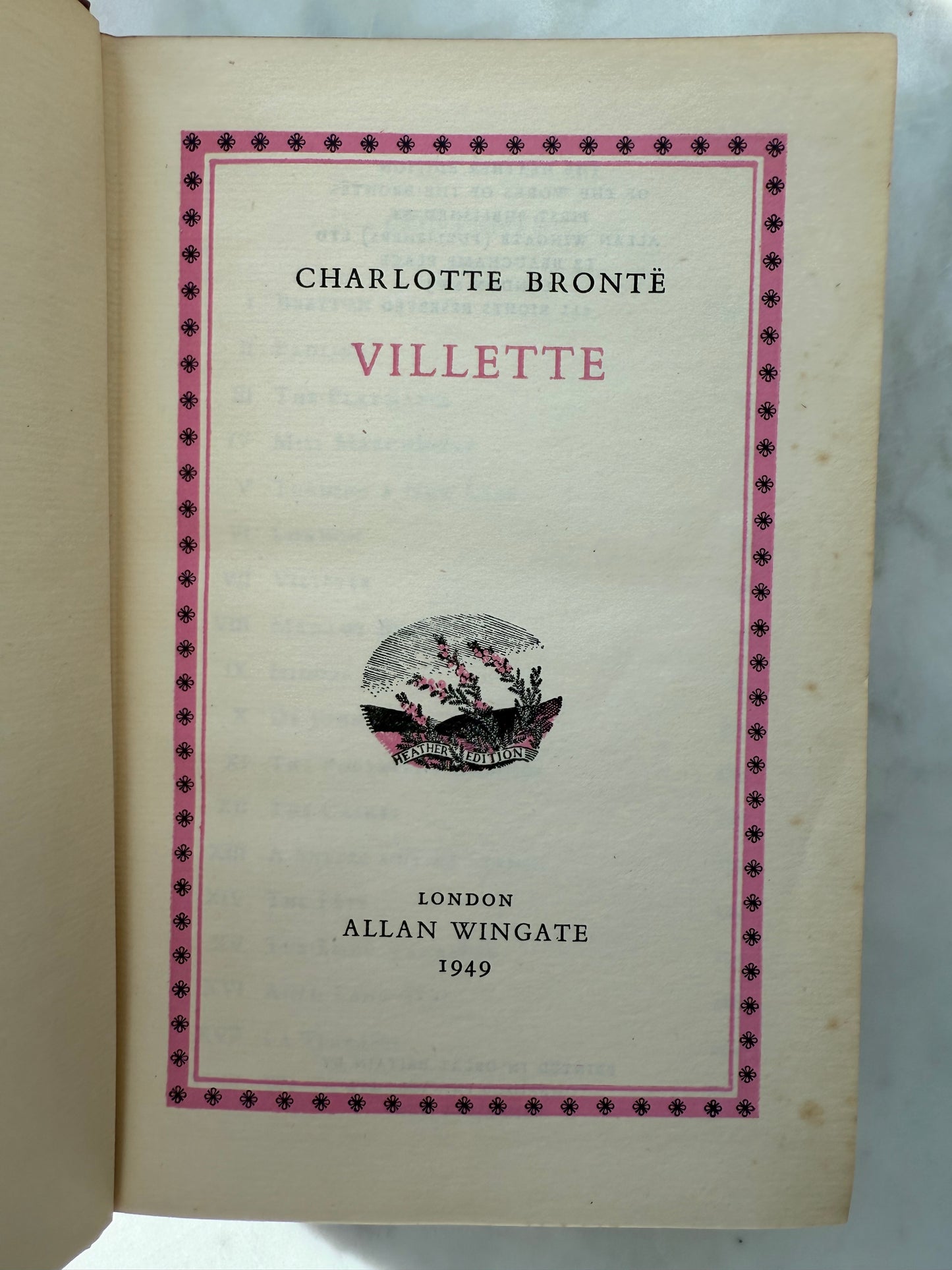 Villette by Charlotte Bronte, 1949