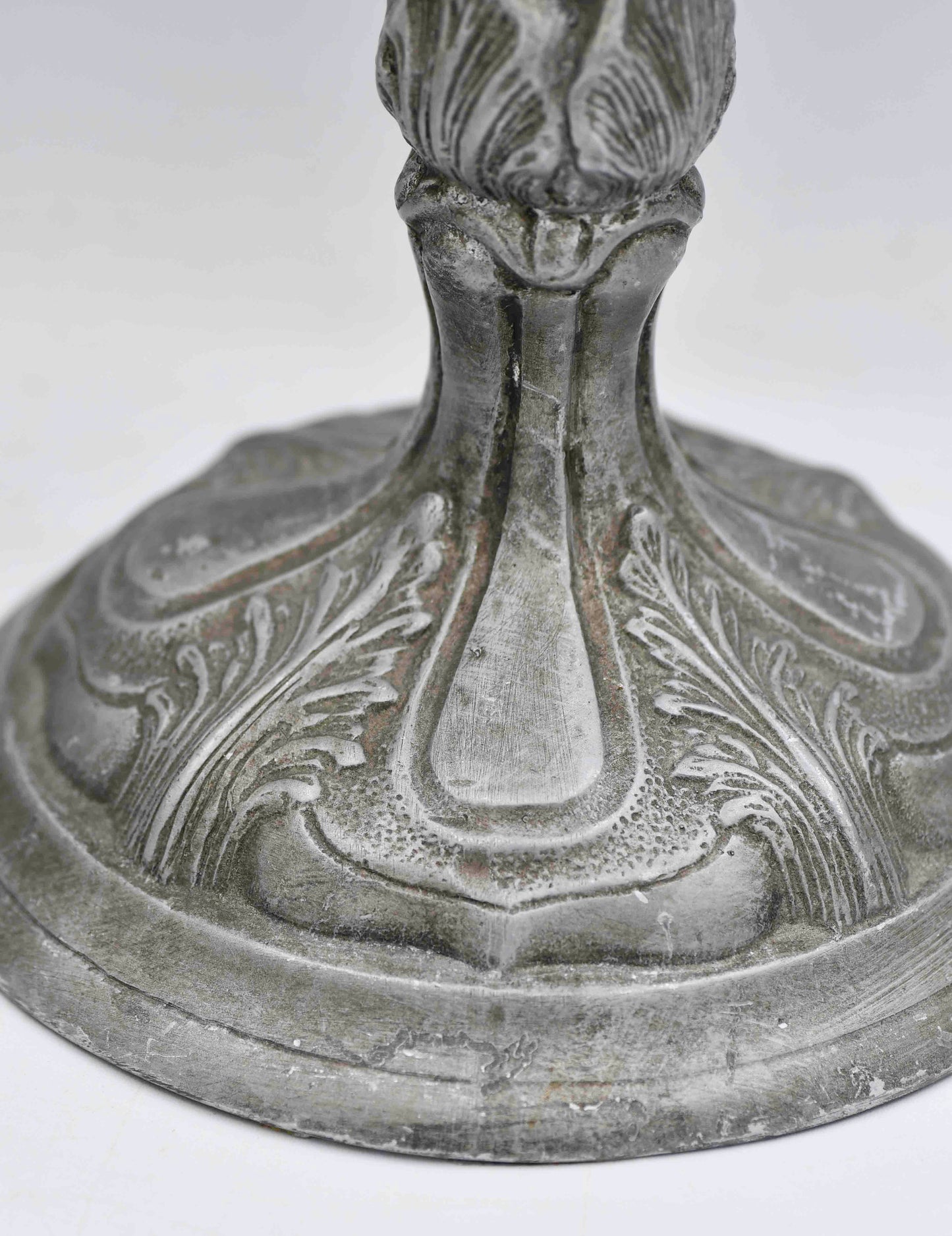 Art Nouveau Silver Candlestick, 13"