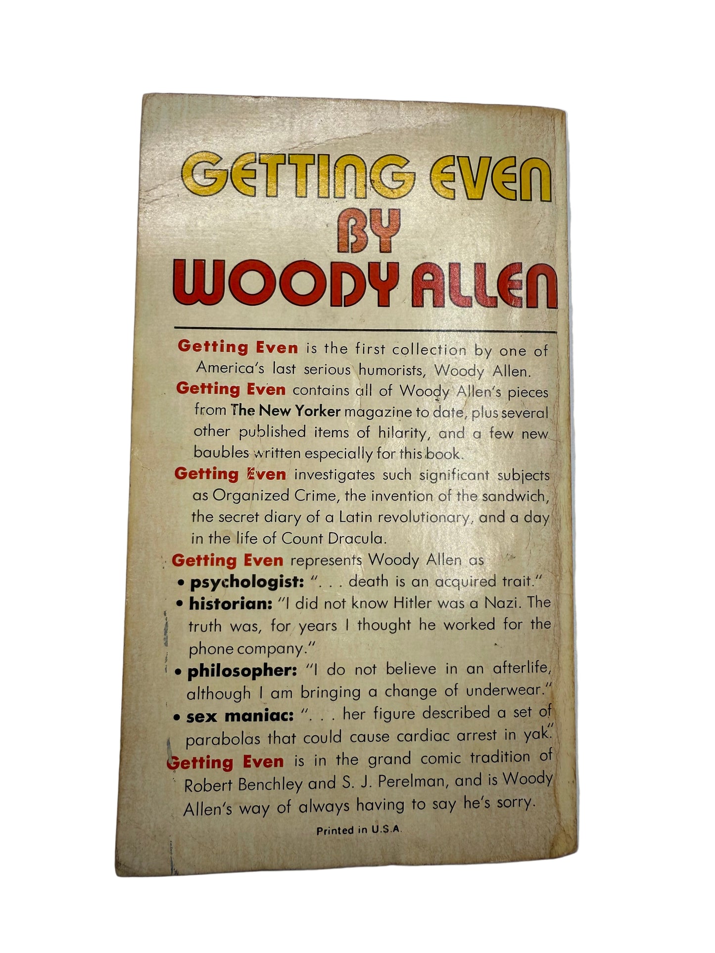Getting Even by Woody Allen, 1971