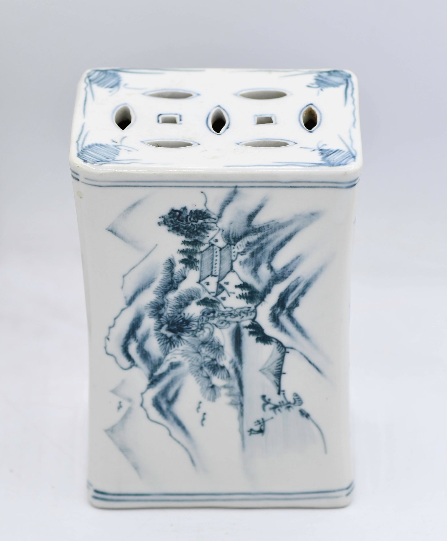 Blue and White Porcelain Pillow, China