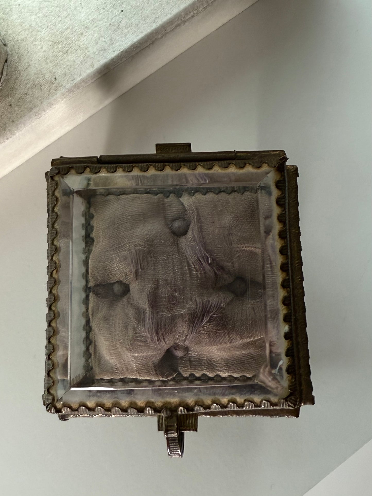French 19th Century Jewelry Box with Tuft