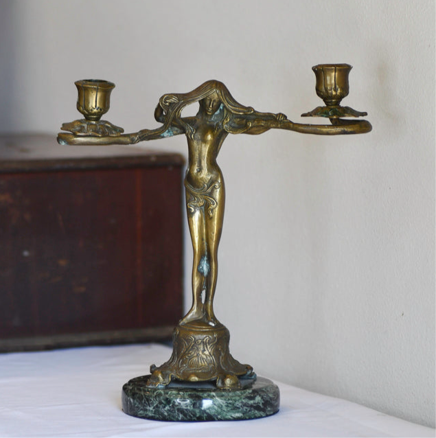 Art Nouveau Style Vintage Candleabra