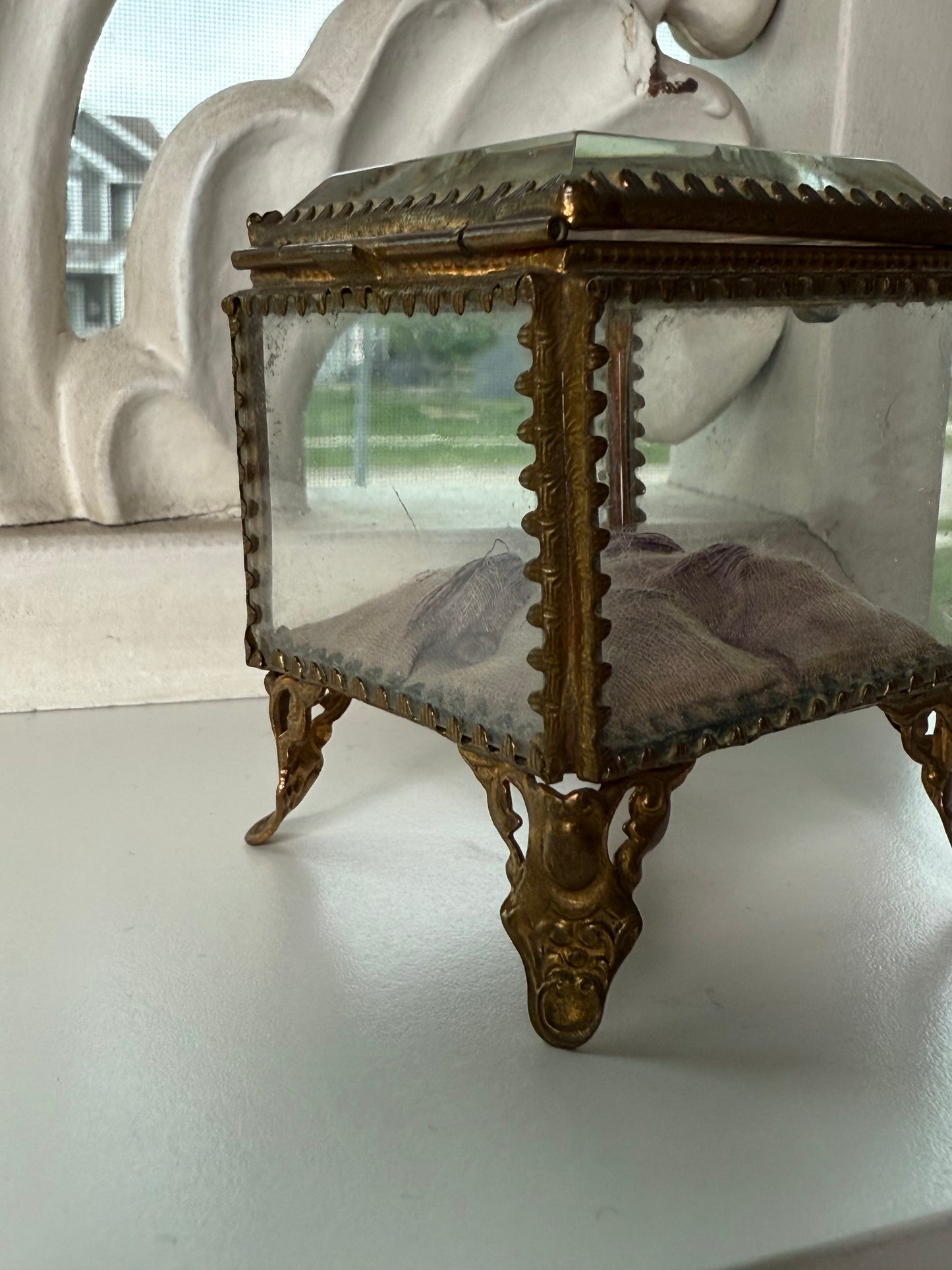French 19th Century Jewelry Box with Tuft