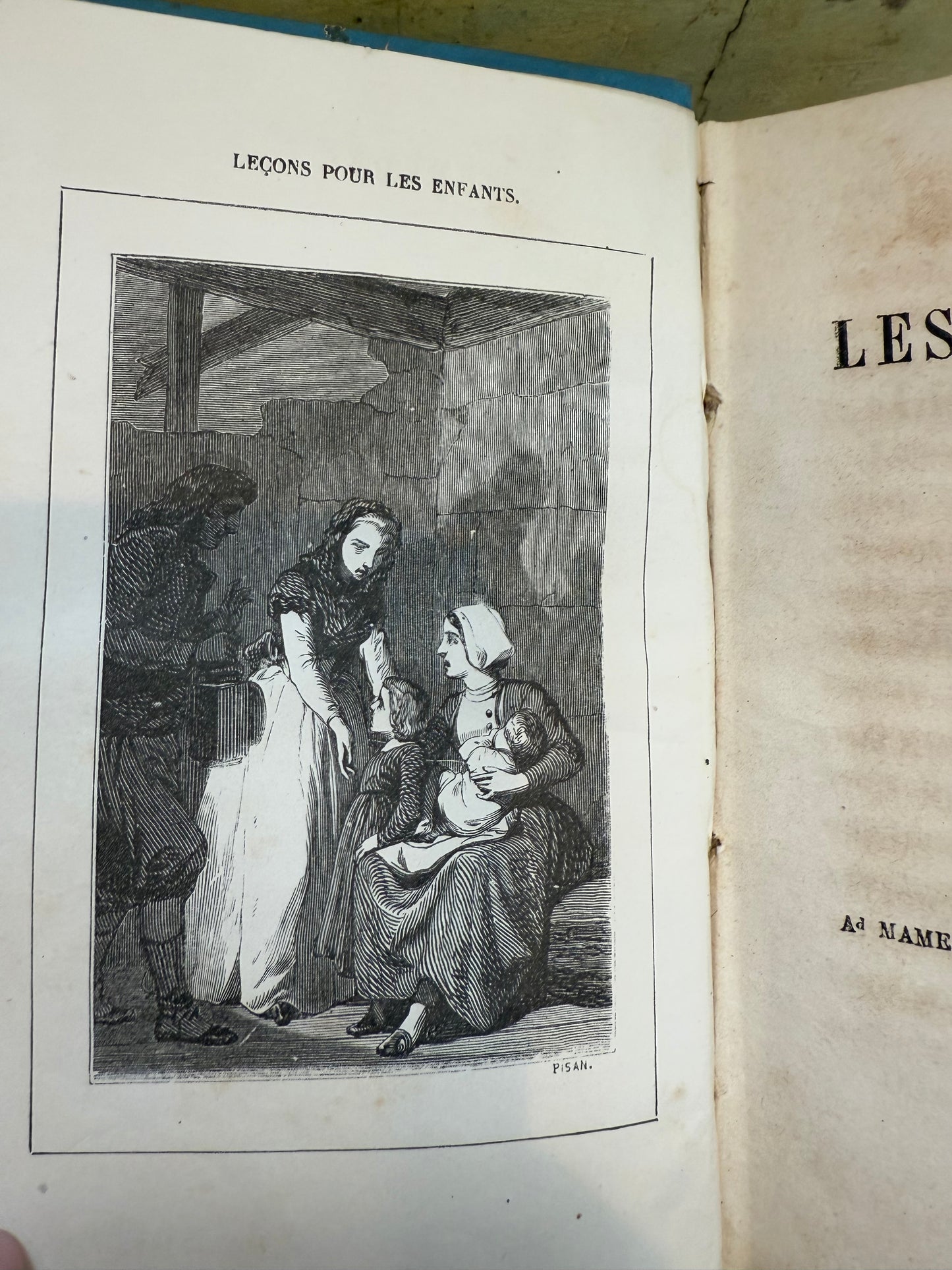 Lessons for Children, French Cartonnage Book