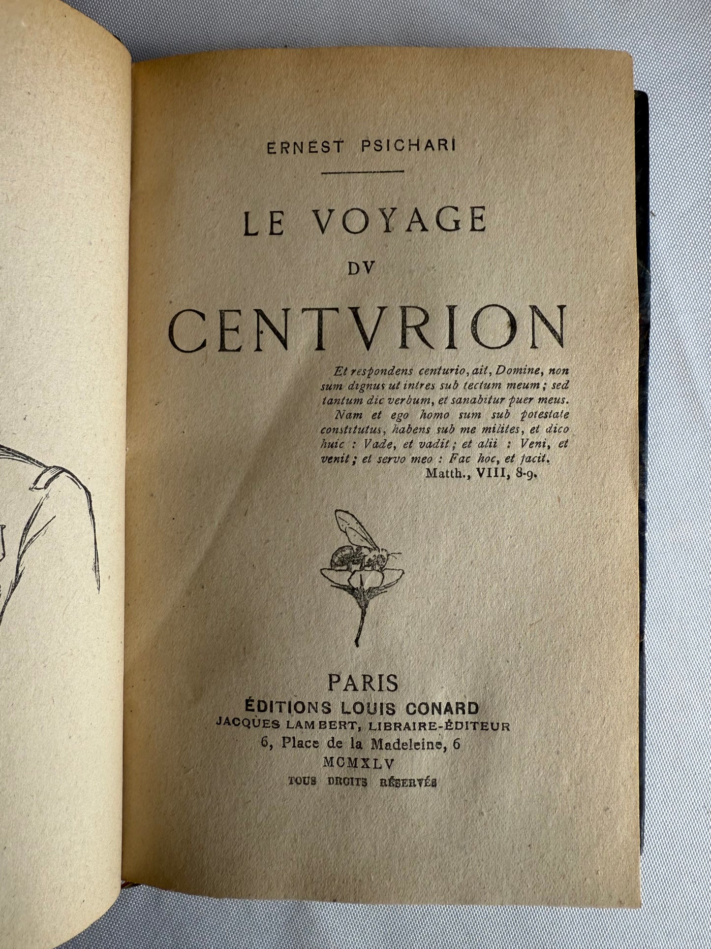The Centurion’s Journey, 1945, French Dark Leather Book