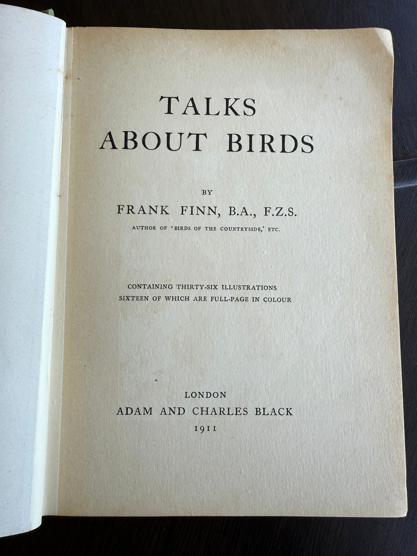 Talks About Birds, 1911