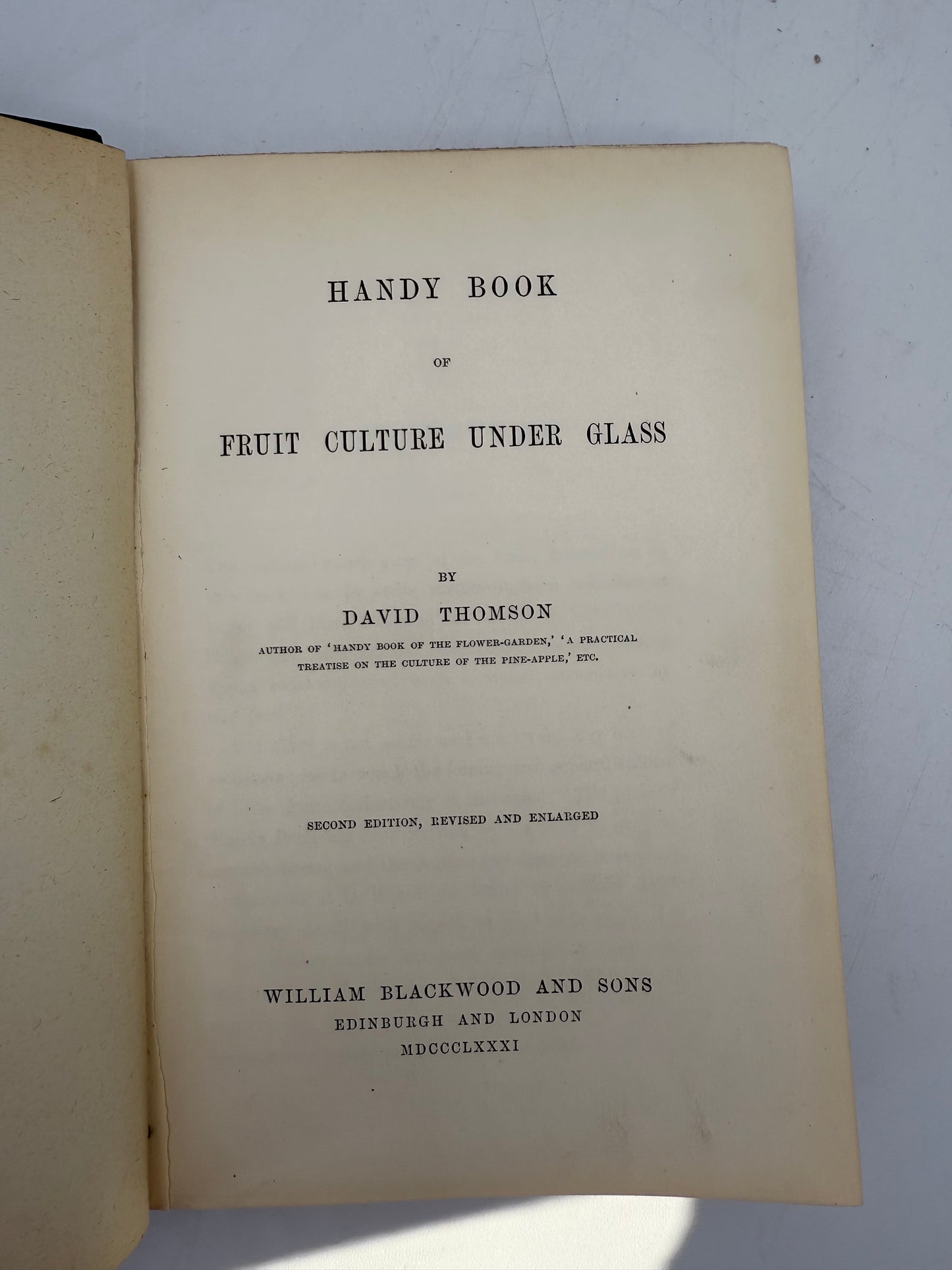 Handy Book of Fruit Culture Under Glass, 1881