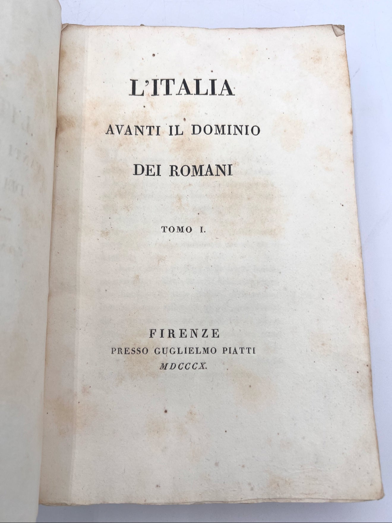 Italy Ahead of Domination of the Romans, Italian