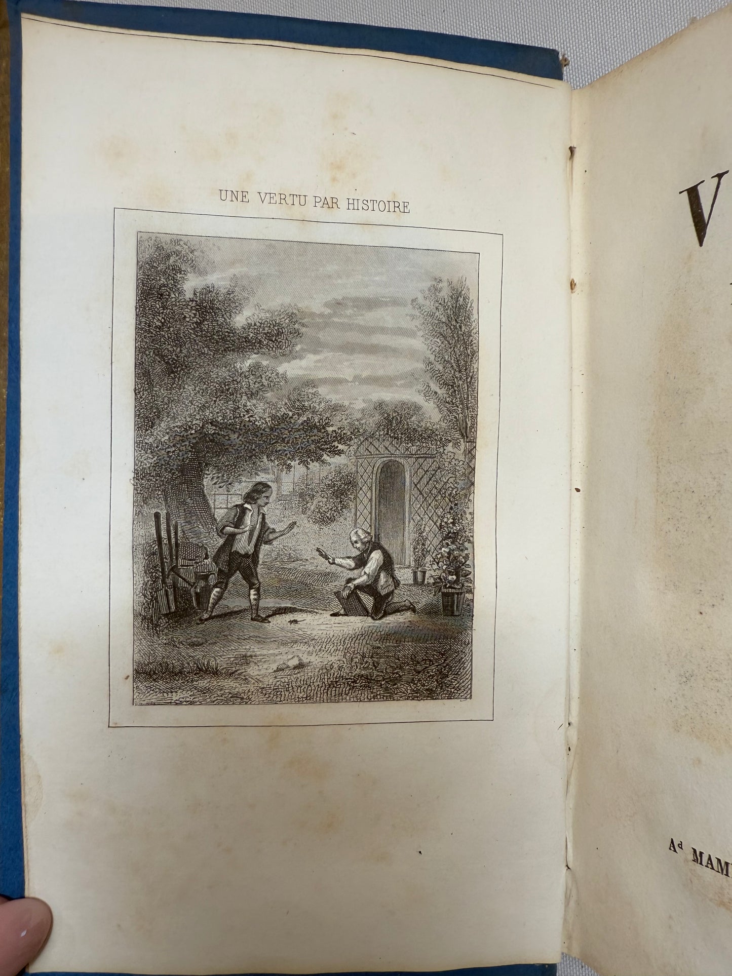 One Virtue per Story, French Cartonnage Book