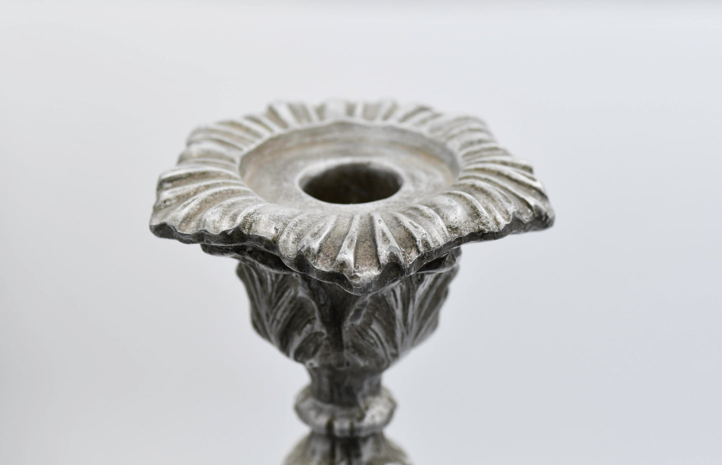 Art Nouveau Silver Candlestick, 13"