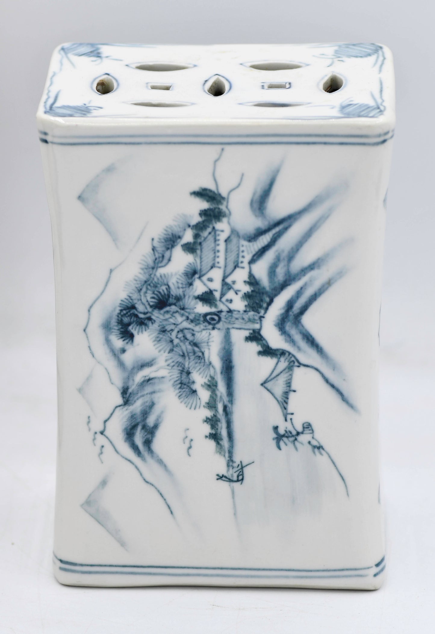 Blue and White Porcelain Pillow, China