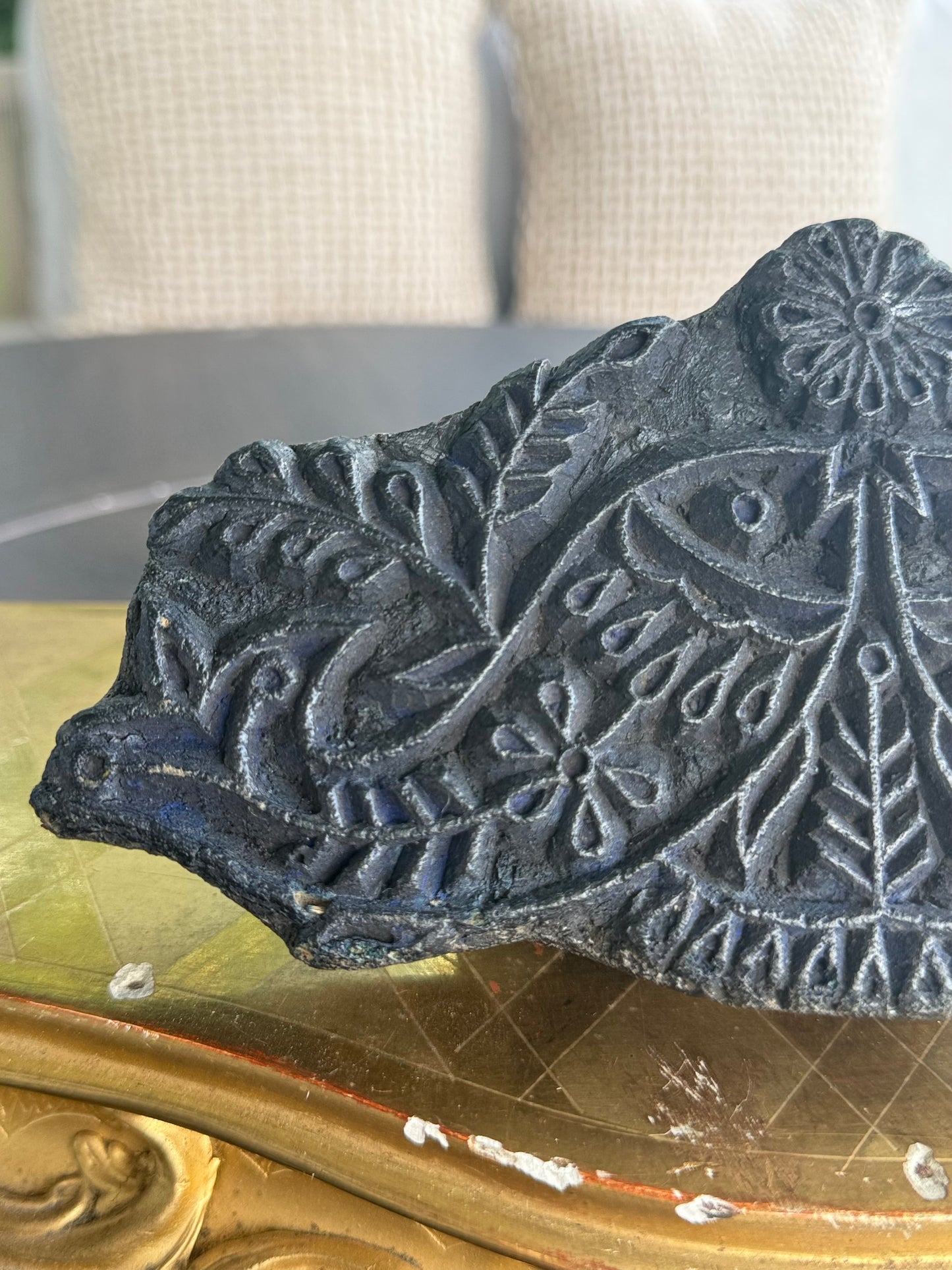 Hand Carved Wooden Printing Block, India