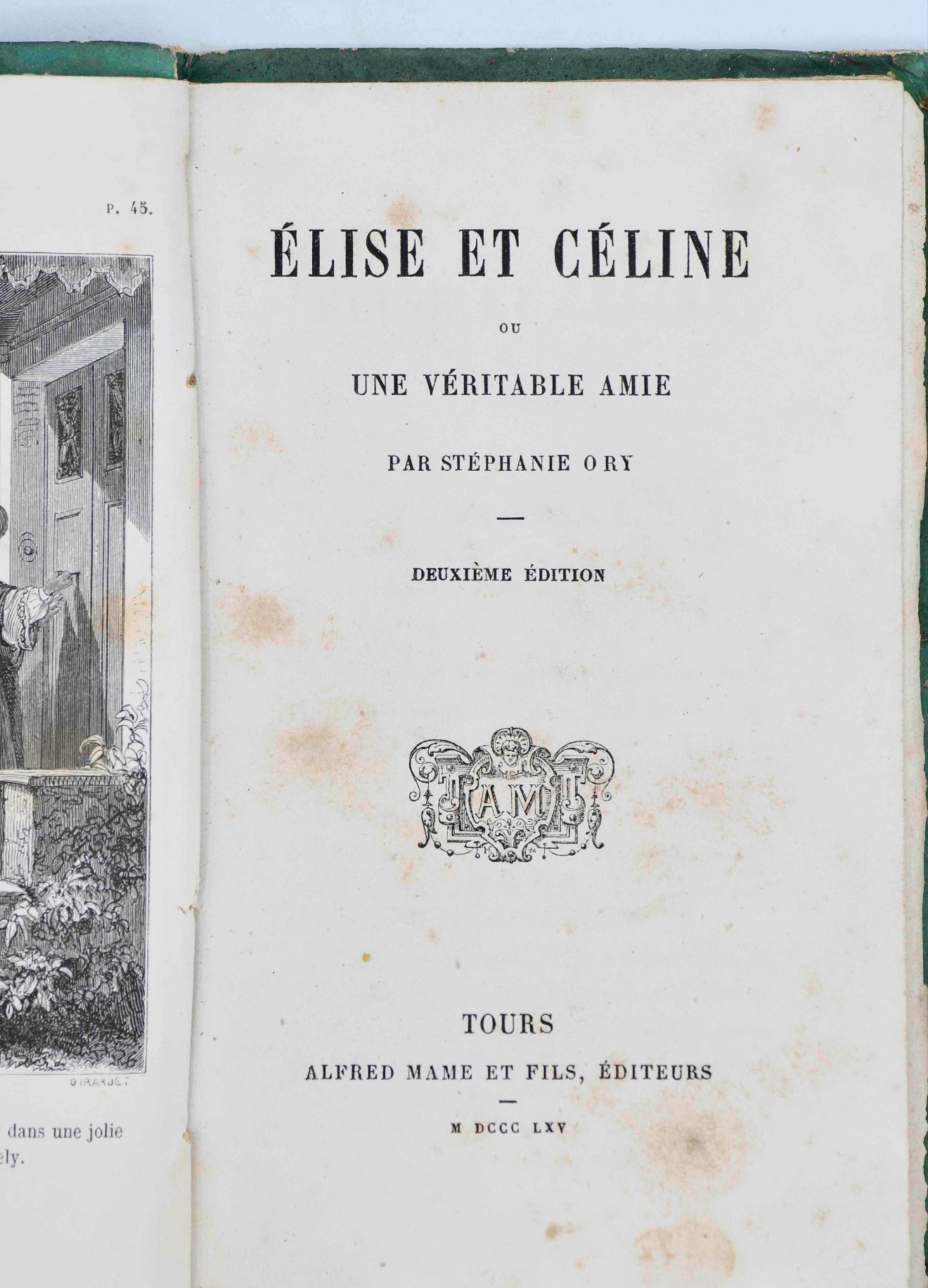 Elise et Celine cartonnage book, French