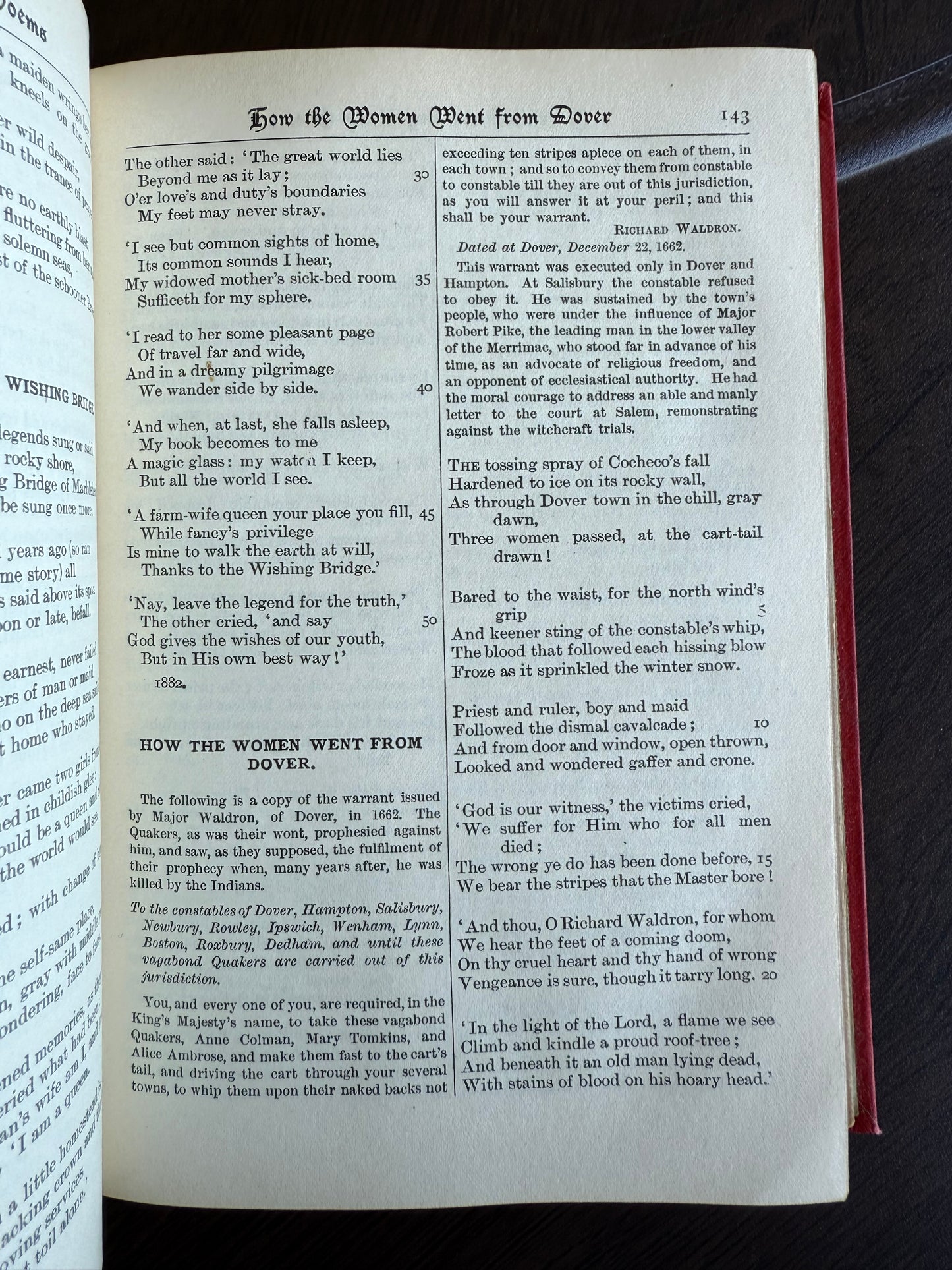 John G Whittier’s Poems, Oxford Edition, 1909