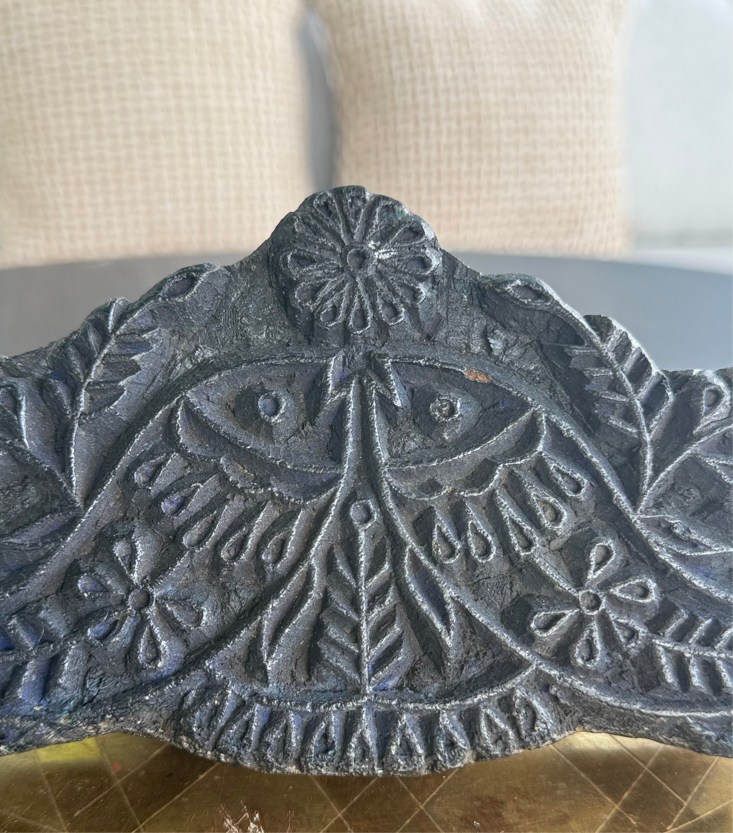 Hand Carved Wooden Printing Block, India