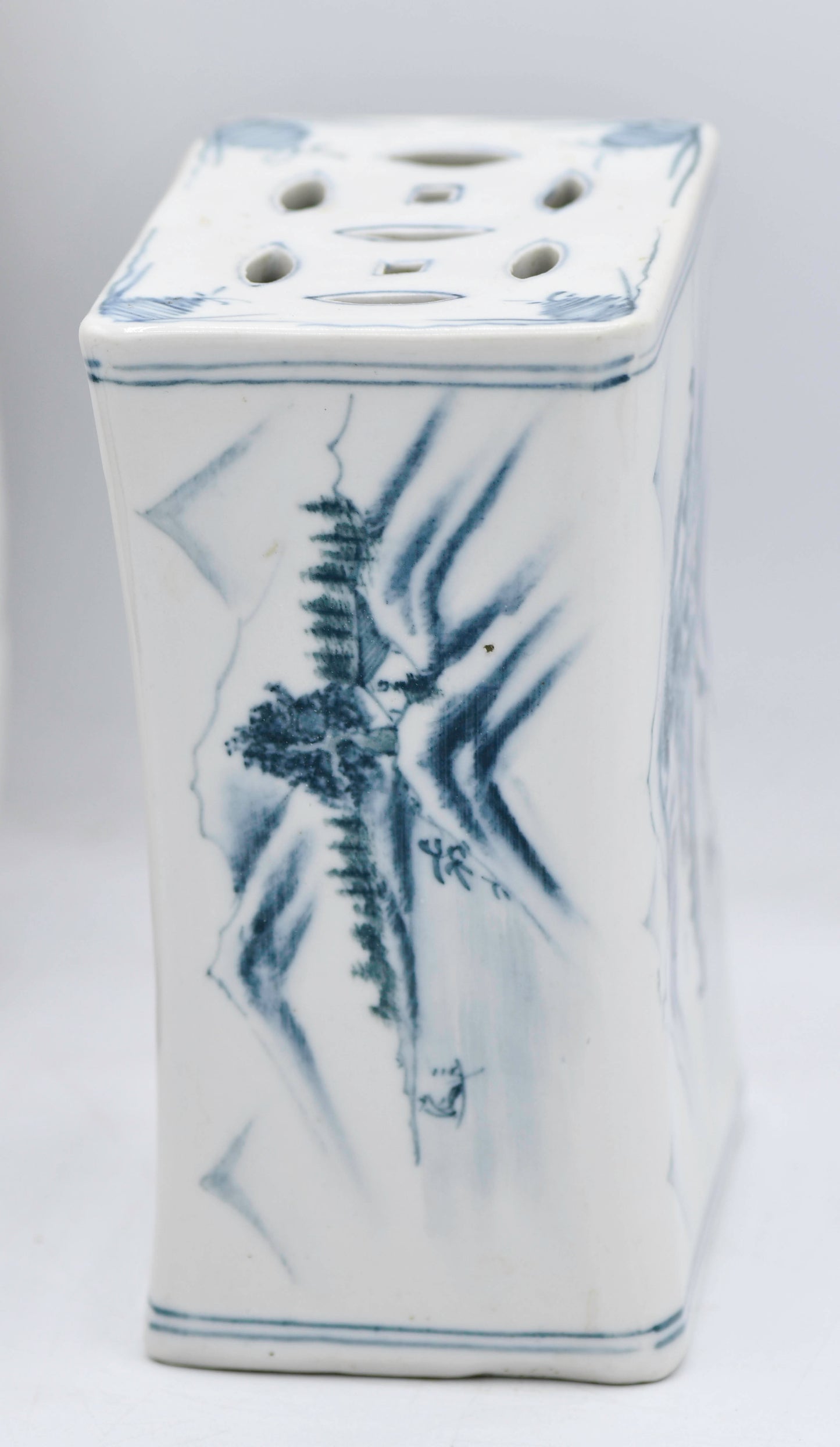 Blue and White Porcelain Pillow, China