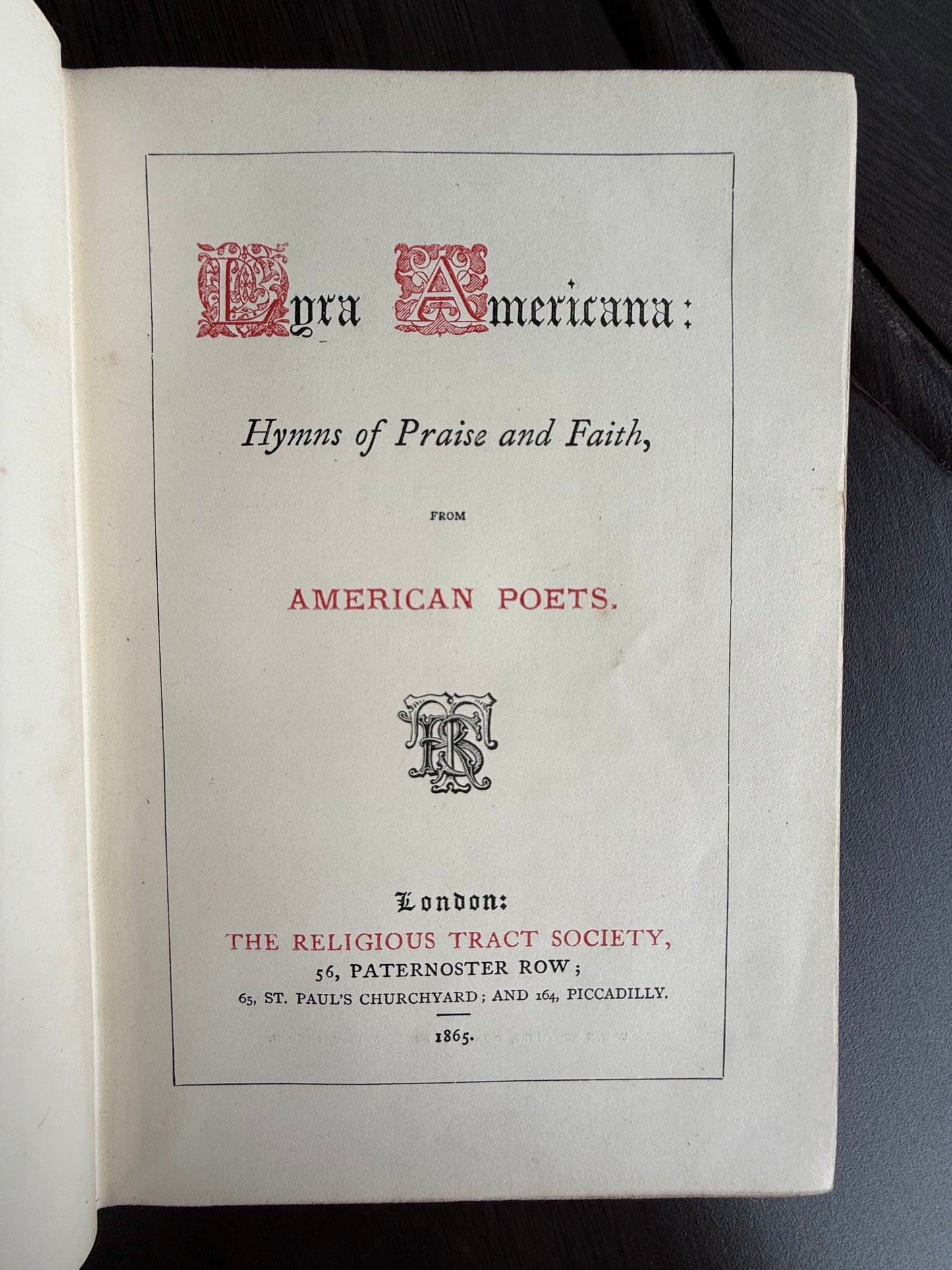 Lyra Americana, Antique Christian Book
