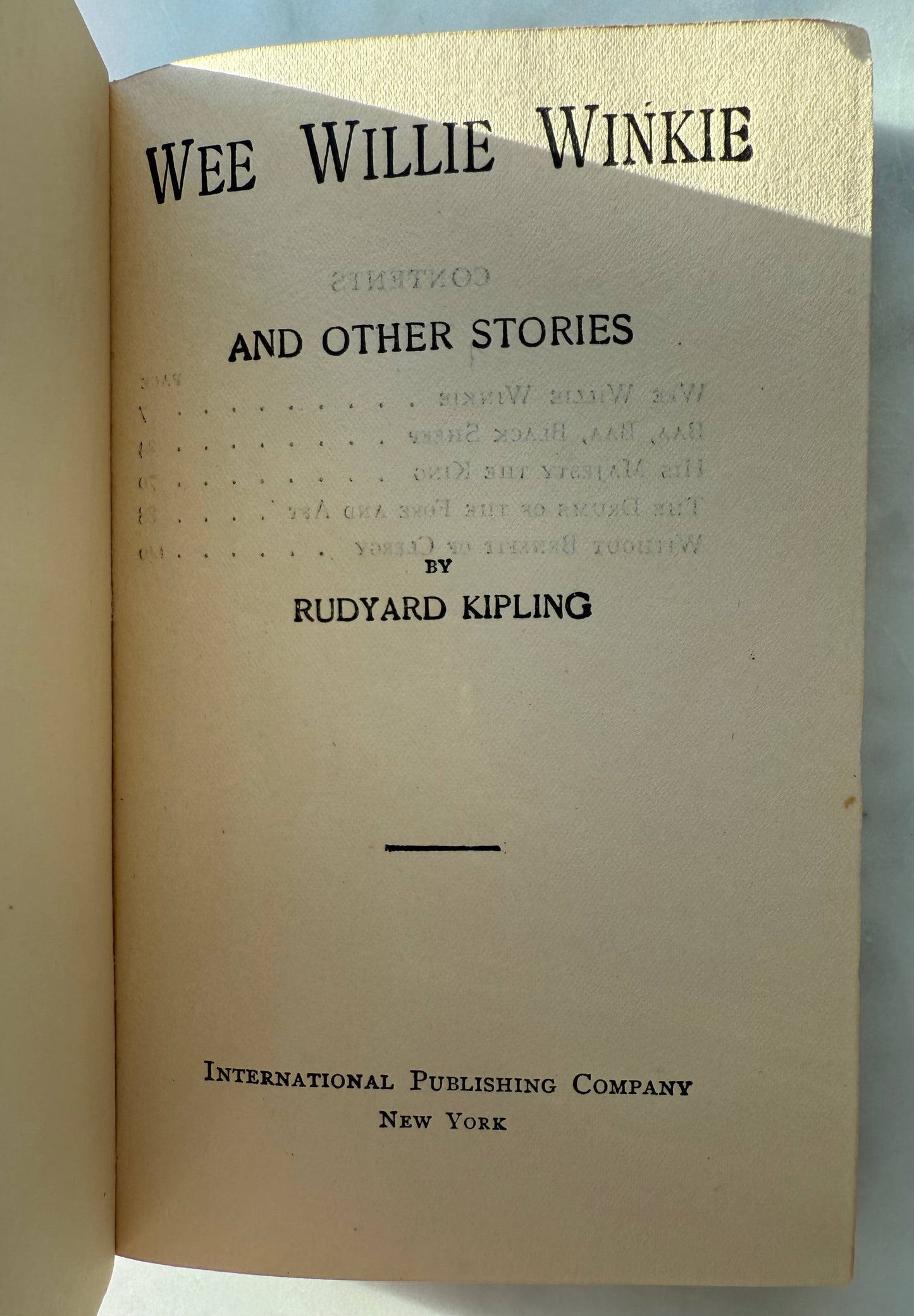 Rudyard Kipling’s Wee Willie Winkie & Other Stories