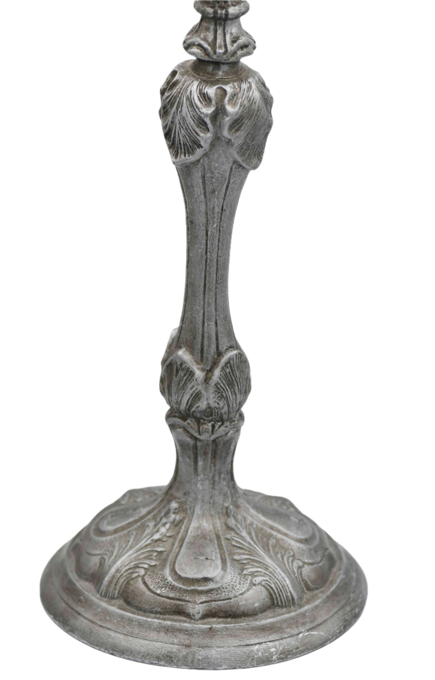 Art Nouveau Silver Candlestick, 13"