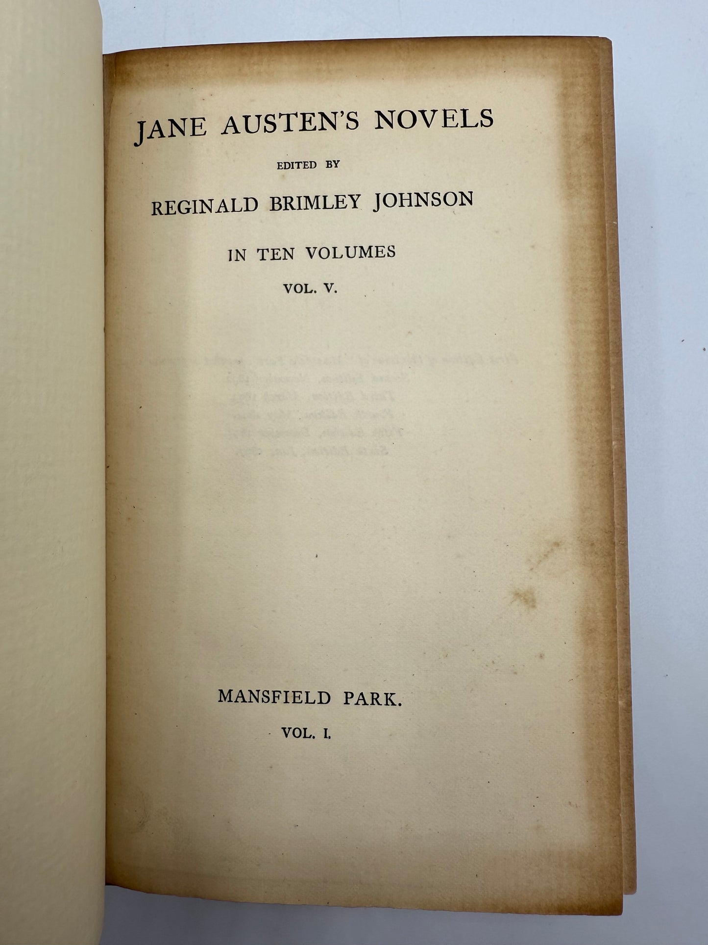 Jane Austen's Mansfield Park, Antique Edition