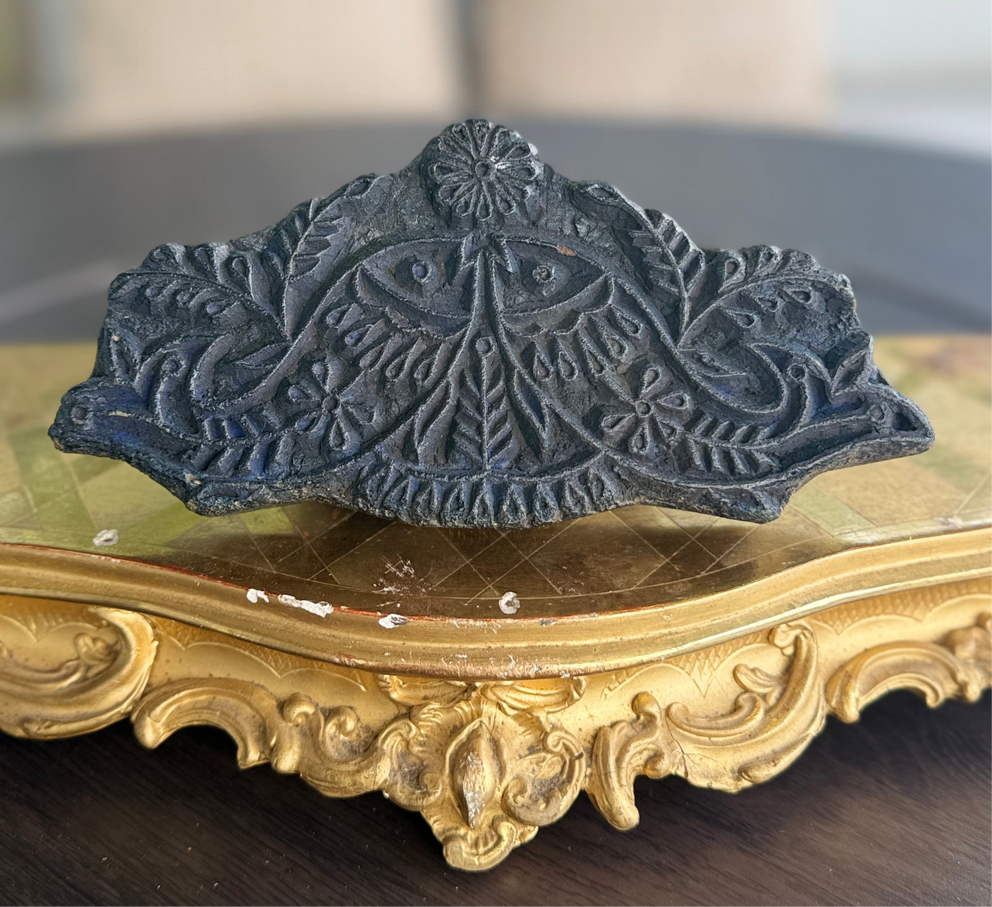 Hand Carved Wooden Printing Block, India