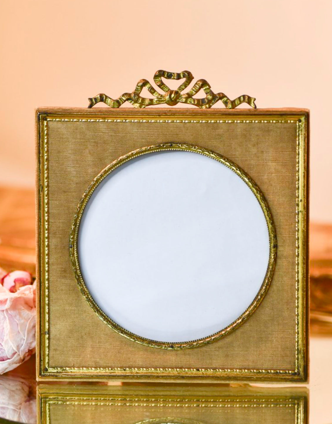 Antique French Frame with Bow, 5.75"