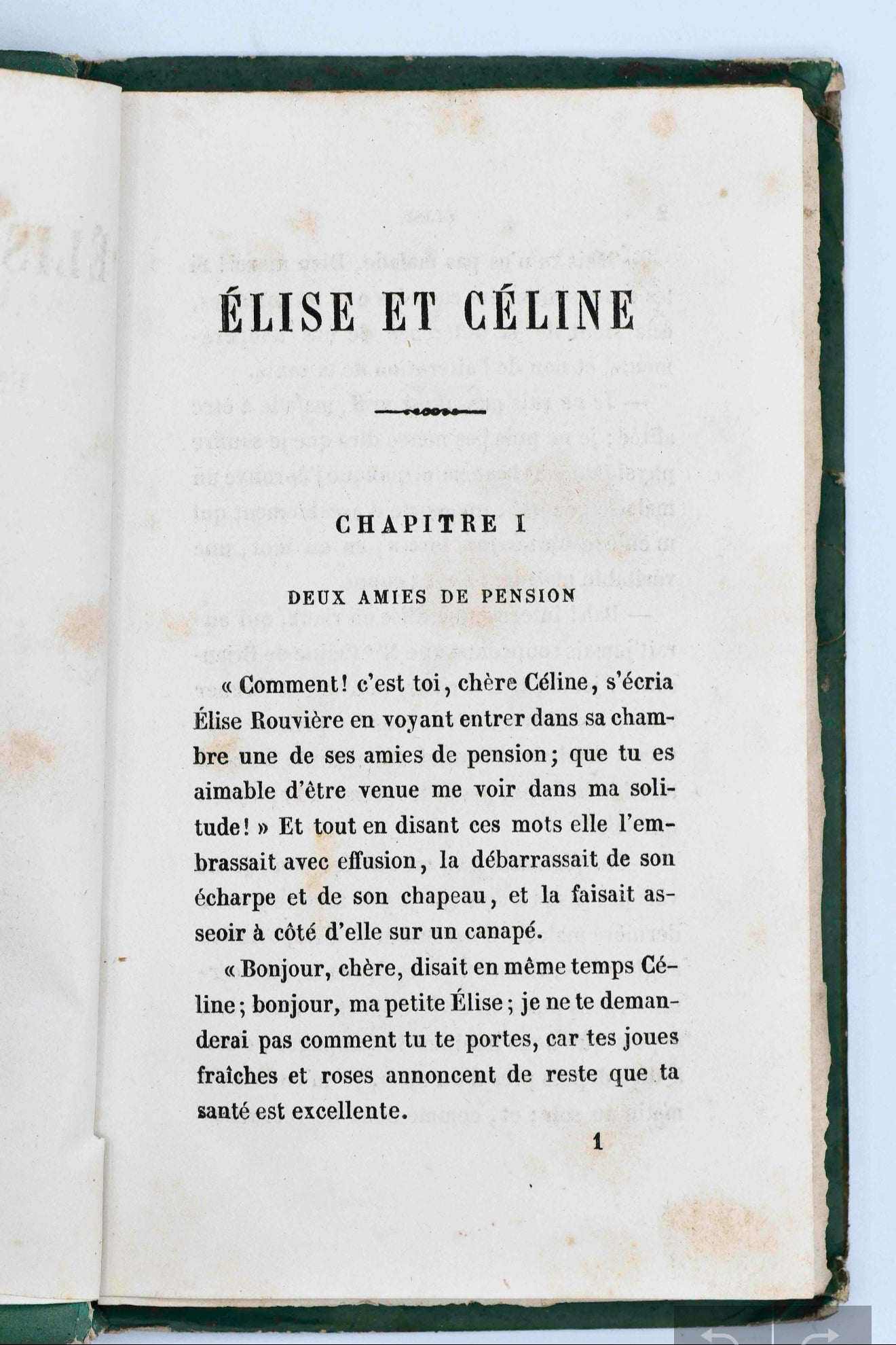 Elise et Celine cartonnage book, French