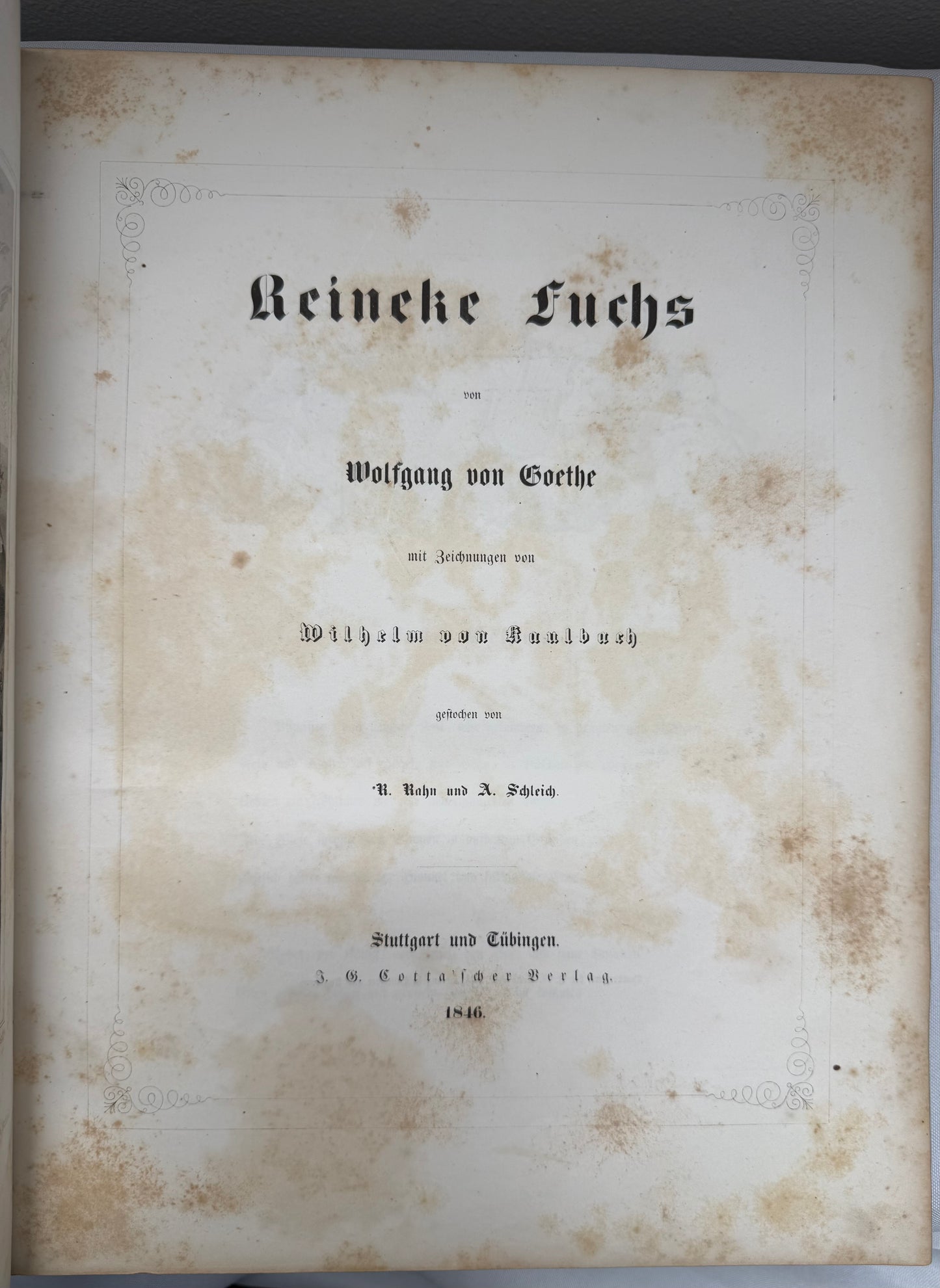 Wolfgang von Goethe's Fable, 1846