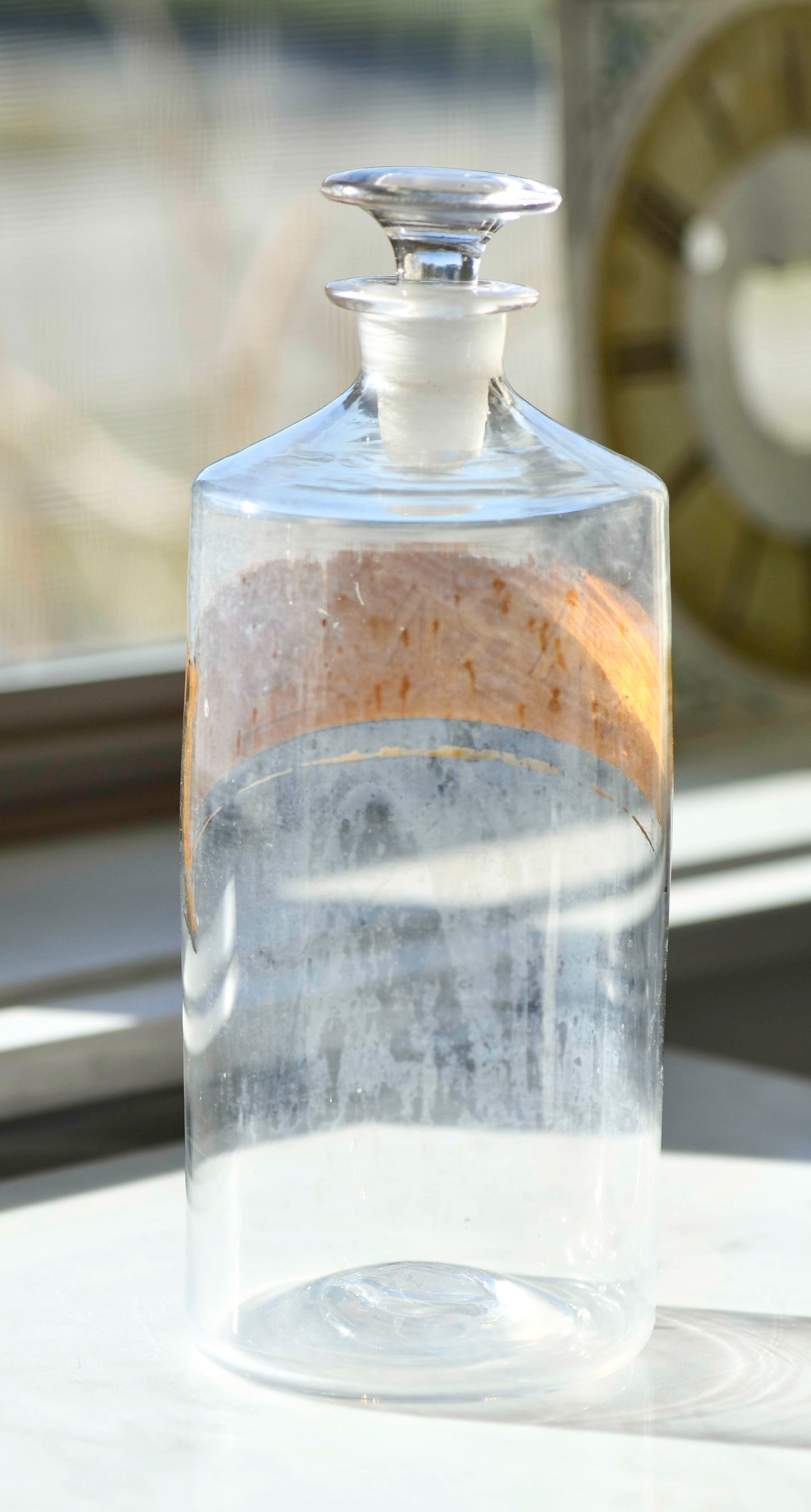 Vintage Glass Apothecary Jar with Label, 8"