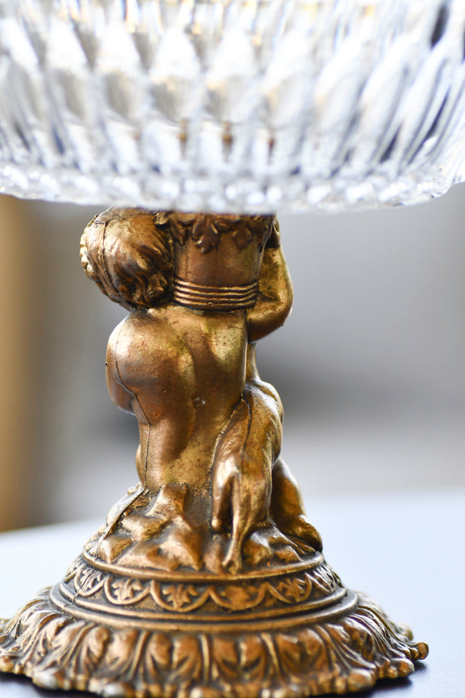 Crystal Cherub Compote Bowl