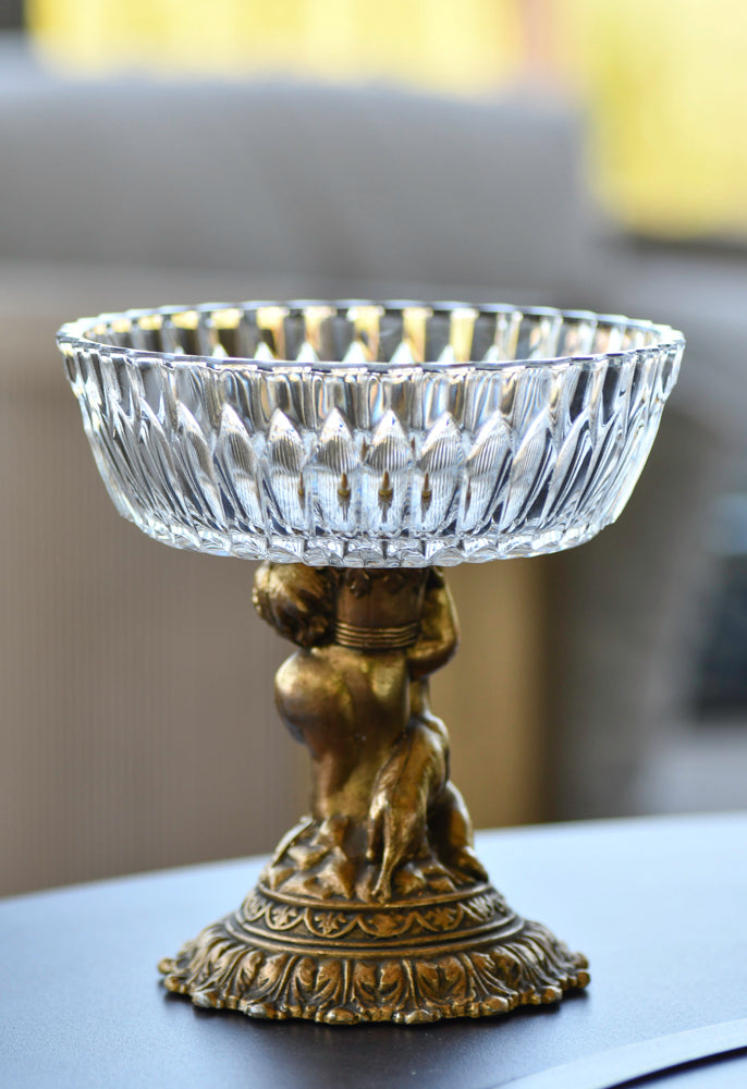 Crystal Cherub Compote Bowl