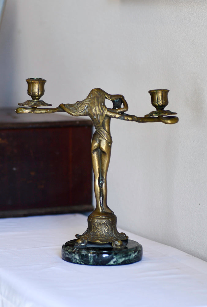Art Nouveau Style Vintage Candleabra