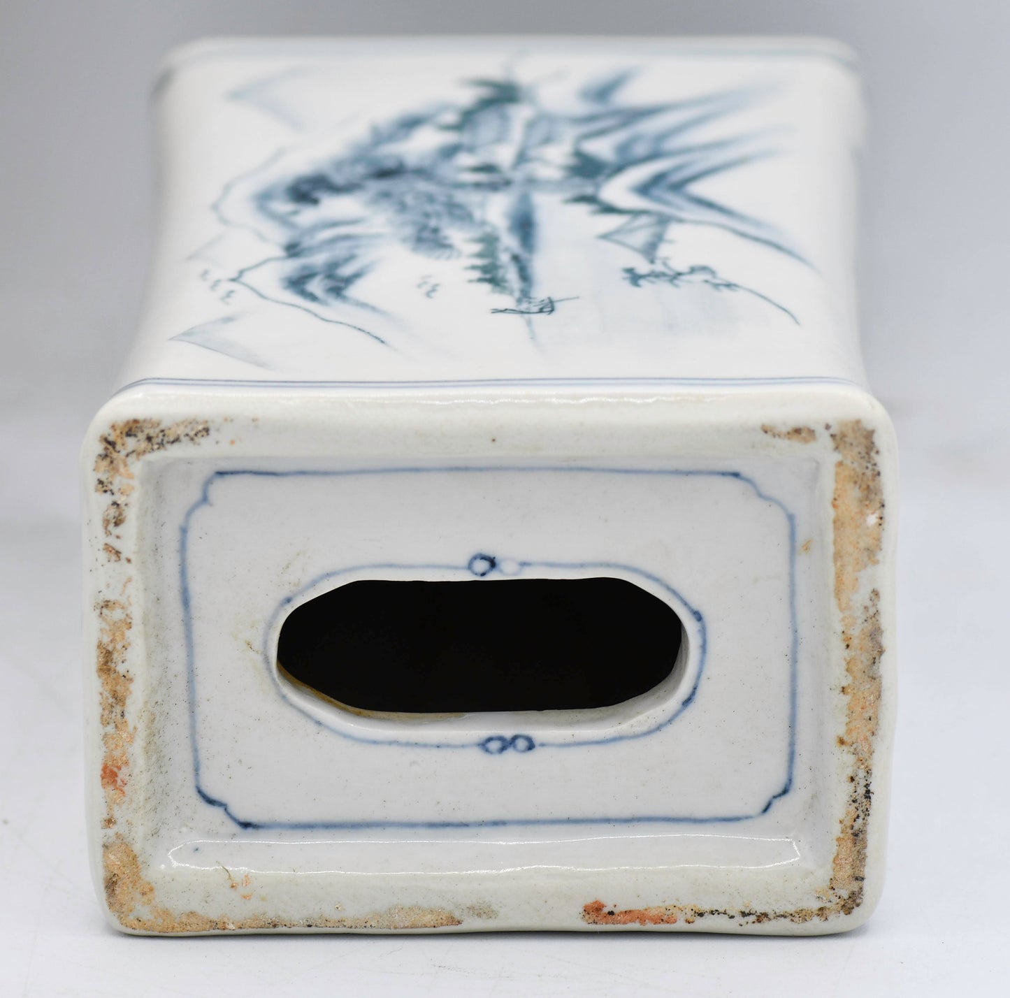Blue and White Porcelain Pillow, China