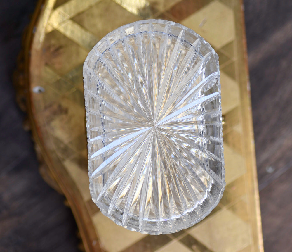 Vintage Crystal Dresser Jewelry Box