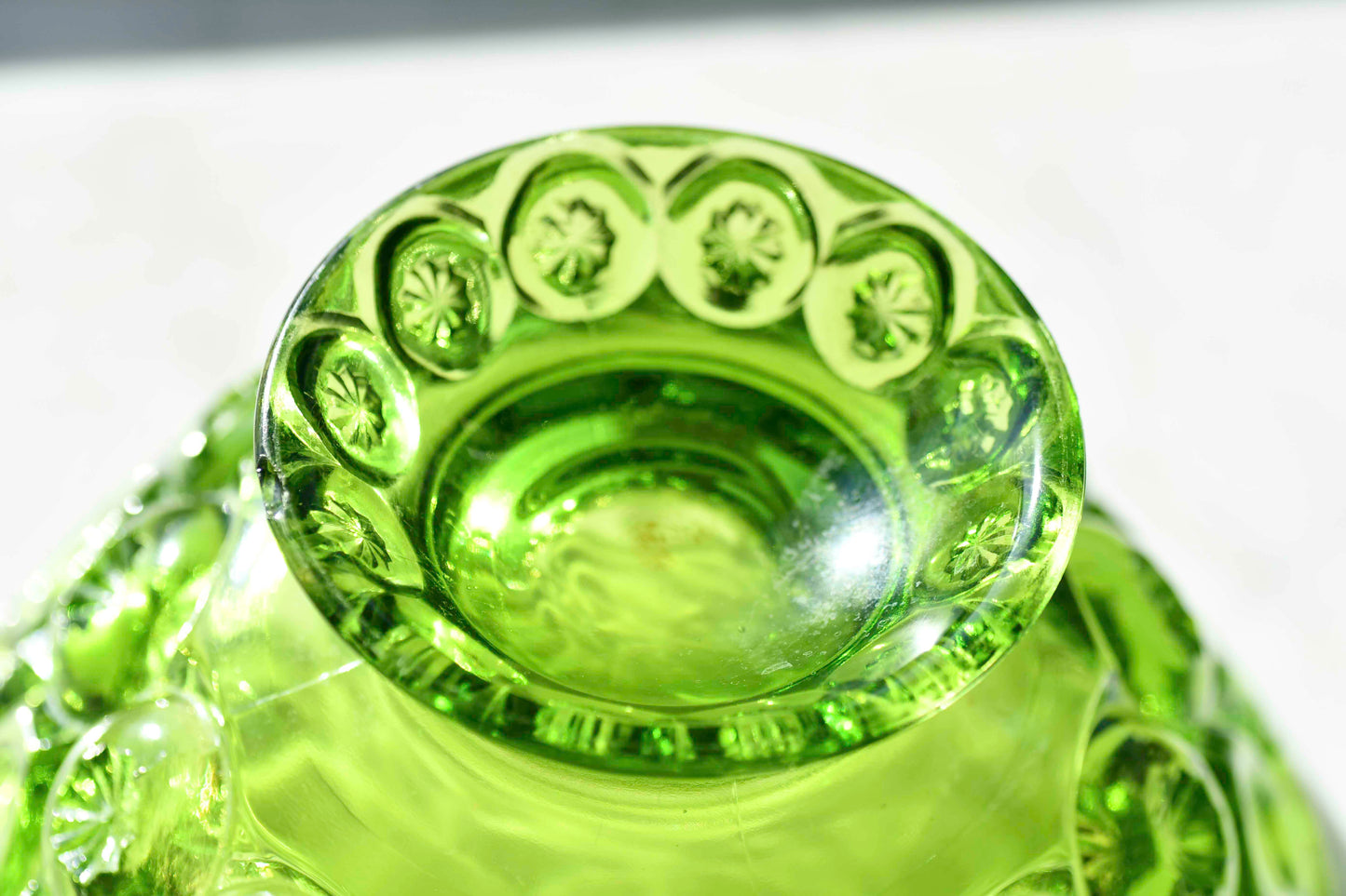 Green Moon & Stars Glass Bowl