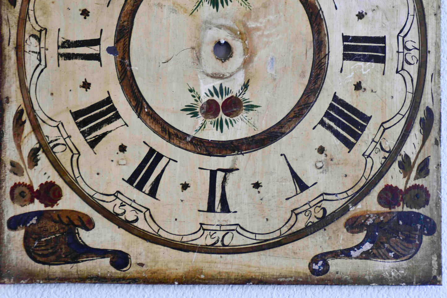 French Country Hand Painted Clock Face