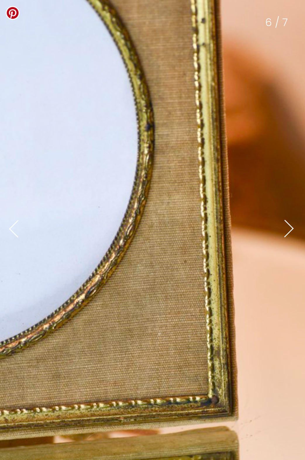 Antique French Frame with Bow, 5.75"