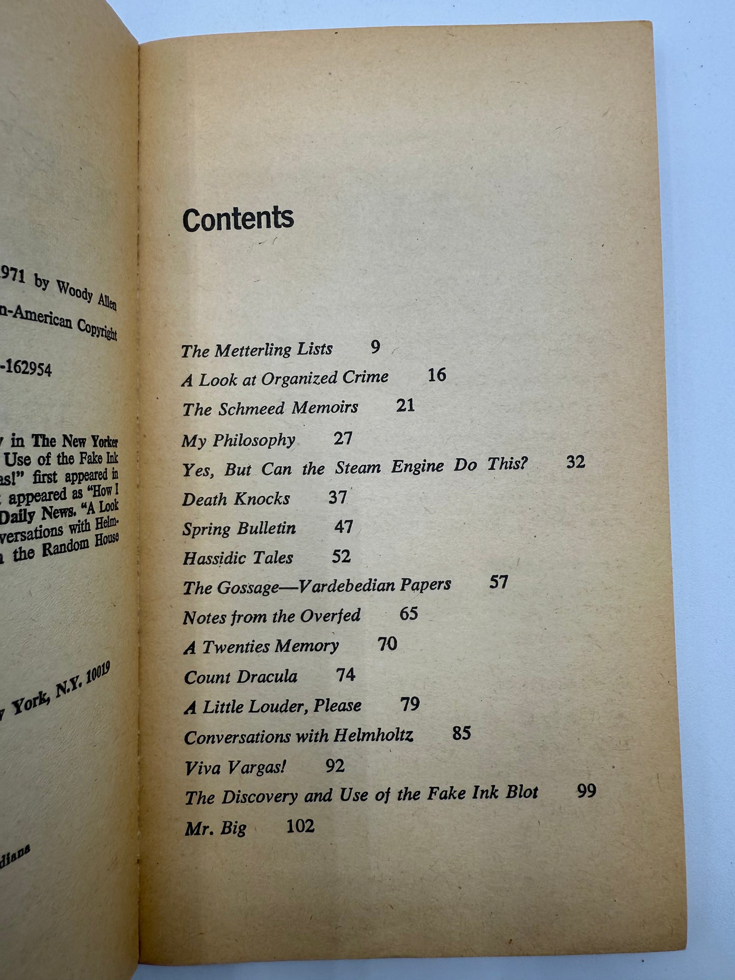Getting Even by Woody Allen, 1971