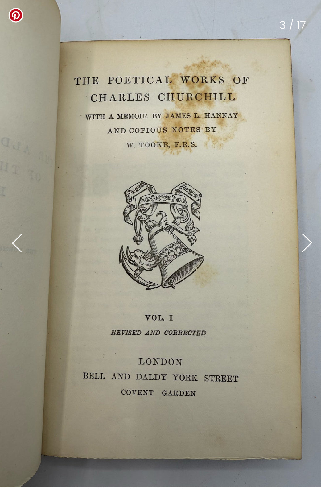 British Poets, Charles Churchill, Vol 1