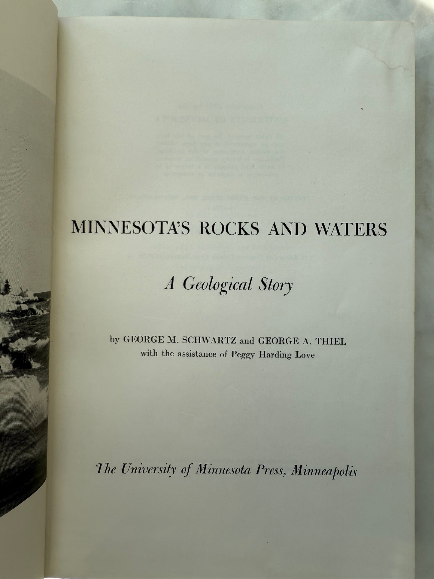 Minnesota's Rocks and Waters, George Schwartz, 1954