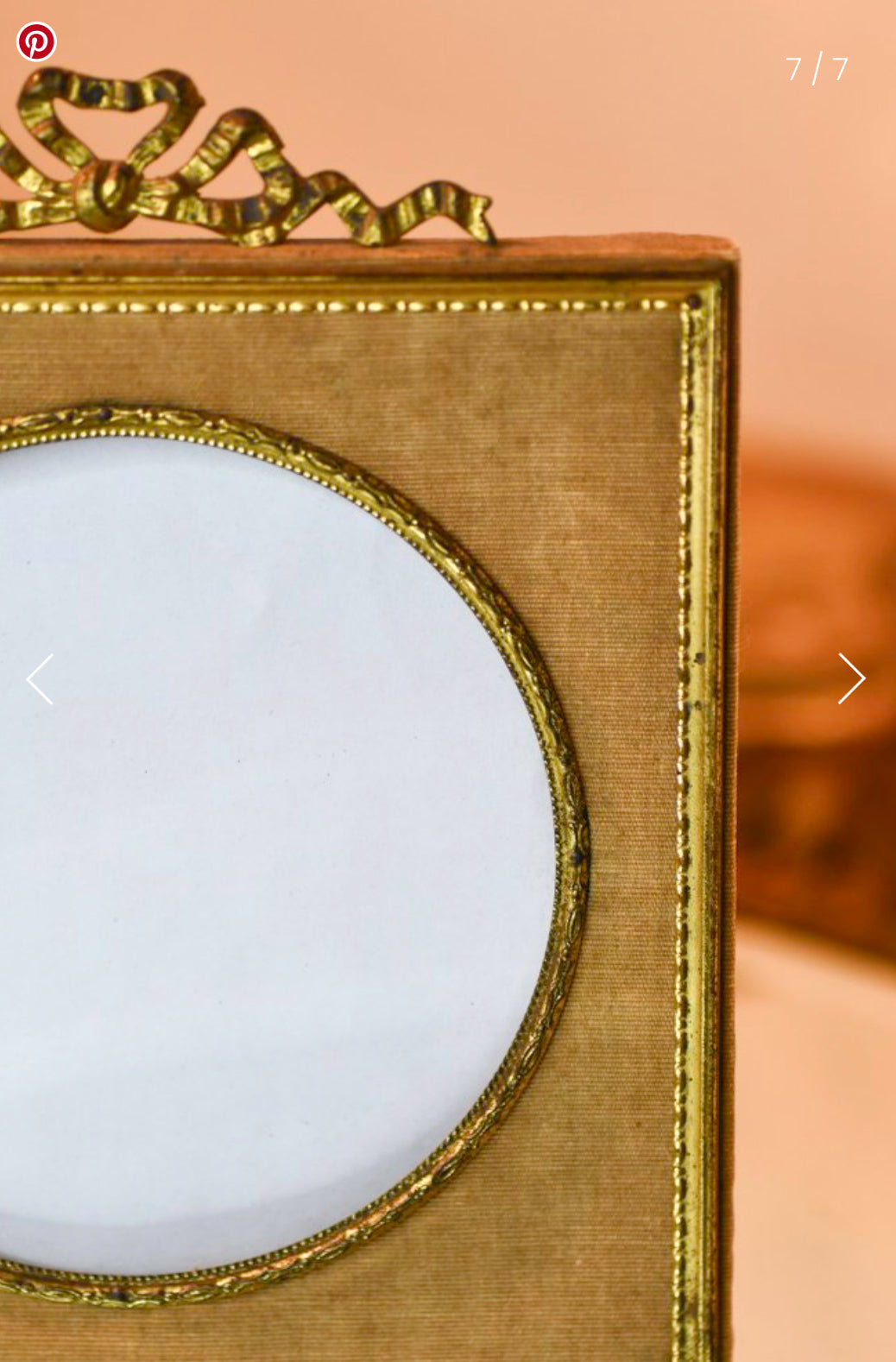 Antique French Frame with Bow, 5.75"